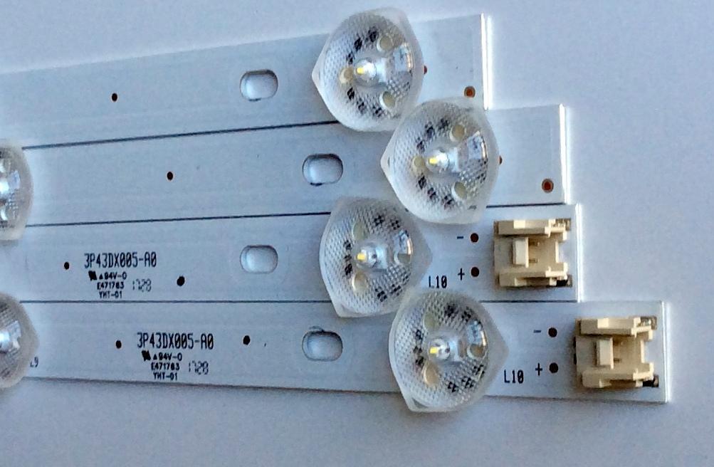 KIT DE LED´S (4 PIEZAS) / ELEMENT 3P43DX005-A0 / 0343DX008 / A707120229 / A707120231 / A707120214 / A707120216 / E471763 / PANEL MD4312YTAU / MODELO E4SFC4317 - Imagen 2