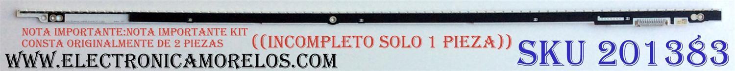 LED PARA TV (SOLO 1 PIEZA) / ((INCOMPLETO)) / SAMSUNG SLED_2012SVS55_7032SNB_RIGHT80_PV_111213 / 2012SVS55 / 120117 / D0312 / M217 D / 002204 / E5P424 / PANEL LTJ550HQ16-V / MODELO UN55ES7500FXZA TS01