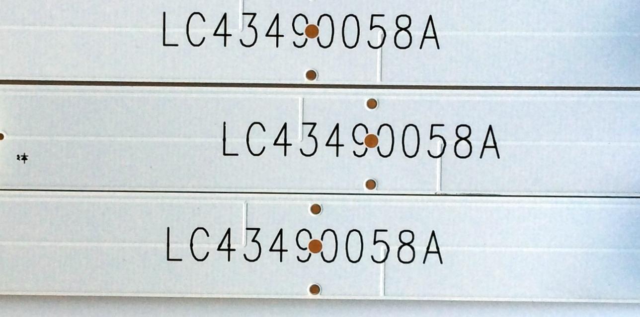 KIT DE LED´S PARA TV (3 PIEZAS) / LG LC43490058A / LC434 90058A / LG Innotek 17Y 43inch_ A-Type LED_ARRAY_Rev0.0_160926 / B6JB 12D1B / AXJB 12D1B / B6JB12D1B / AXJB12D1B / PANEL NC430DUE-AAFX1 / MODELOS 43LJ5500-UA / 43LJ5500-UA AUSYLJM / BUSYLJM - Imagen 5