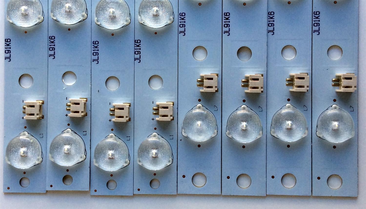 KIT DE LED´S PARA TV (8 PIEZAS) / AFFINITY IC-A-KKL39D073R / IC-A-KKL39D073L / RF-AH390B32-0601L-01 / RF-AH390B32-0601R-01 / JL91K6 / JL91K6000000E28210 / PANEL V390HJ1-P01 REV.C1 / MODELO LE3951 - Imagen 3