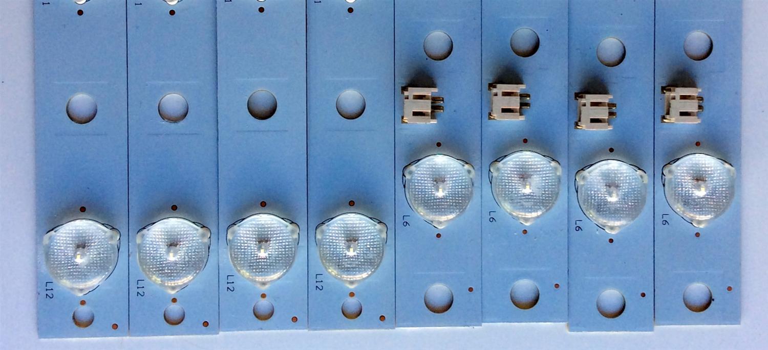 KIT DE LED´S PARA TV (8 PIEZAS) / AFFINITY IC-A-KKL39D073R / IC-A-KKL39D073L / RF-AH390B32-0601L-01 / RF-AH390B32-0601R-01 / JL91K6 / JL91K6000000E28210 / PANEL V390HJ1-P01 REV.C1 / MODELO LE3951 - Imagen 2