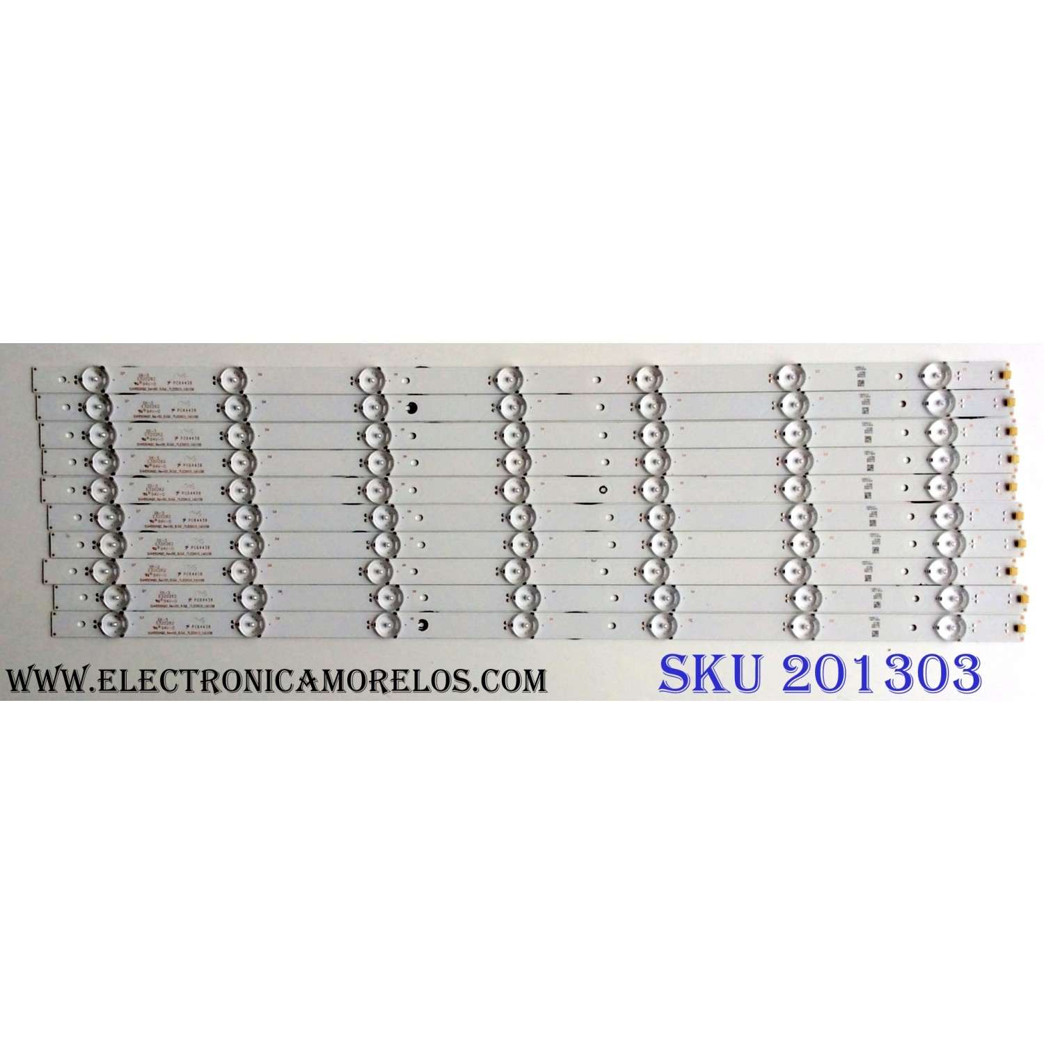 KIT DE LED´S PARA TV (10 PIEZAS) / HISENSE 1173547 / SVH550AQ0_REV00_RJW1_7LEDX10_161108 E3B111B1 / PANEL´S HD550K3U82-K1\S4\GM\ROH / HD550K3U82-K1\S0\GM\ROH / HD550K3U82-K1 / MODELOS 55H6D / 55DU6500