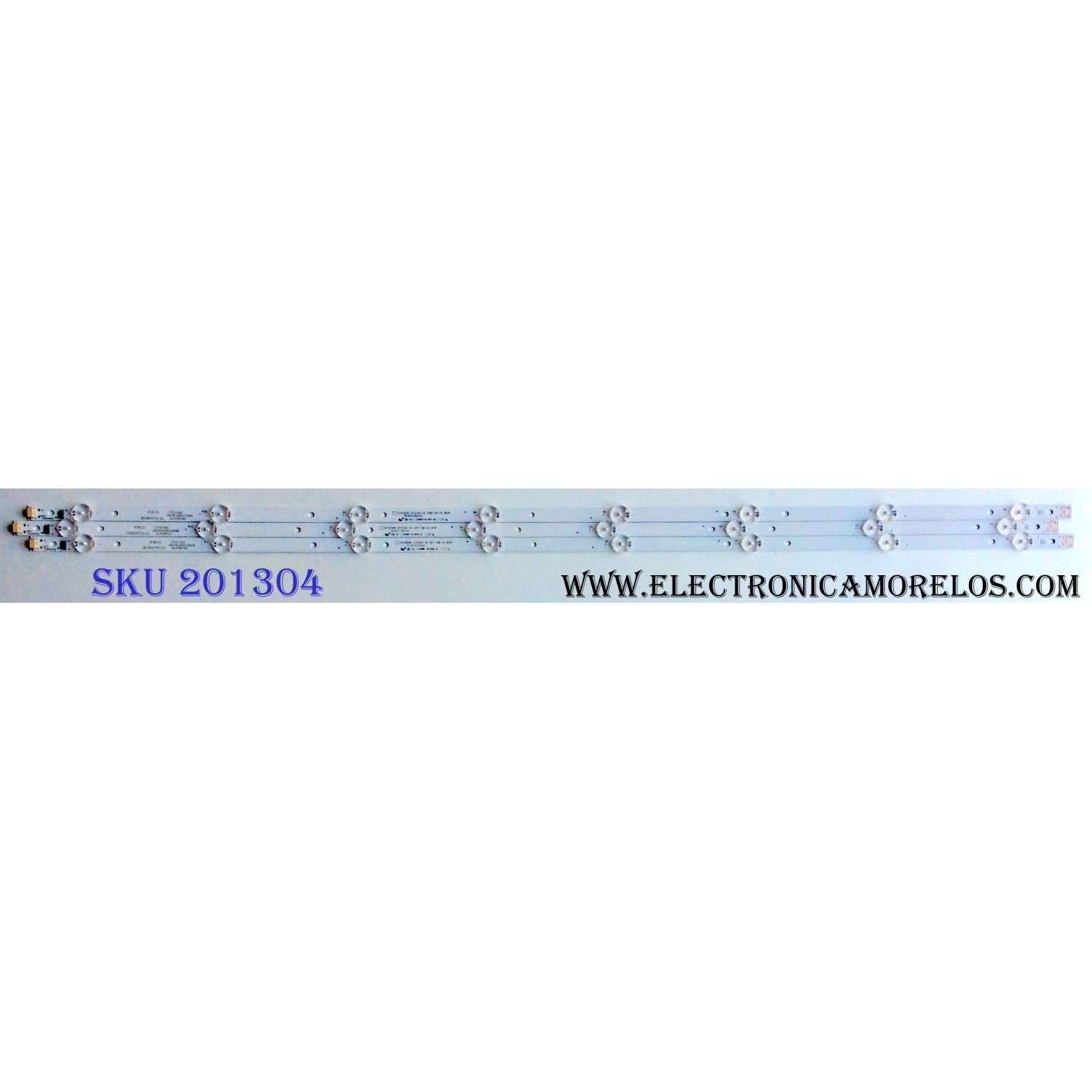 KIT DE LED´S PARA TV (3 PIEZAS) / SAMSUNG 303GC430043 / GC43D08-ZC22AG / E469119 / 2010035711-12 / 171115A2 / 344761000135000 / GC430M10 / PANEL´S BOEI430WU1 4A17B27 / HV430FHB-N1A / MODELOS UN43J5202AFXZA BZ01 / UN43M5300AFXZA BB02 / UN43J5200AFXZA