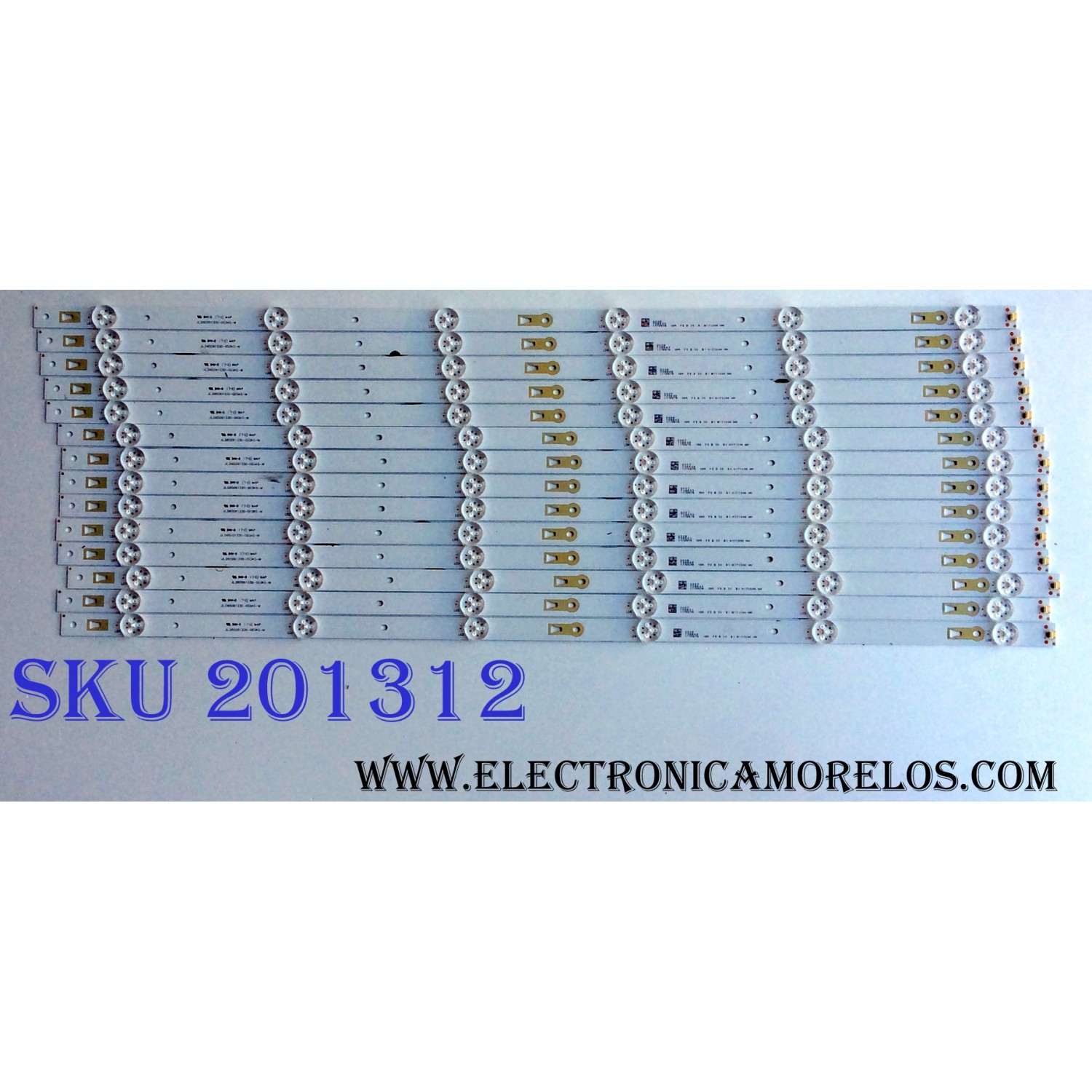 KIT DE LED´S PARA TV (14 PIEZAS) / HISENSE JL.D65061330-003AS-M / JL.D65061330-003BS-M / 1178979 / 0007 / 739628 / 1178979 / 18A F5 B 30 B1 N171204 WH / PANEL HD650M5U52-B1\S0\GM\ROH / 217179 / MODELO 65H6D