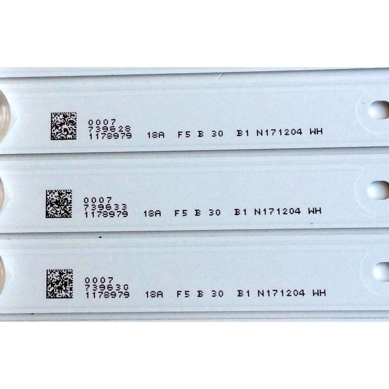 KIT DE LED´S PARA TV (14 PIEZAS) / HISENSE JL.D65061330-003AS-M / JL.D65061330-003BS-M / 1178979 / 0007 / 739628 / 1178979 / 18A F5 B 30 B1 N171204 WH / PANEL HD650M5U52-B1\S0\GM\ROH / 217179 / MODELO 65H6D - Imagen 3