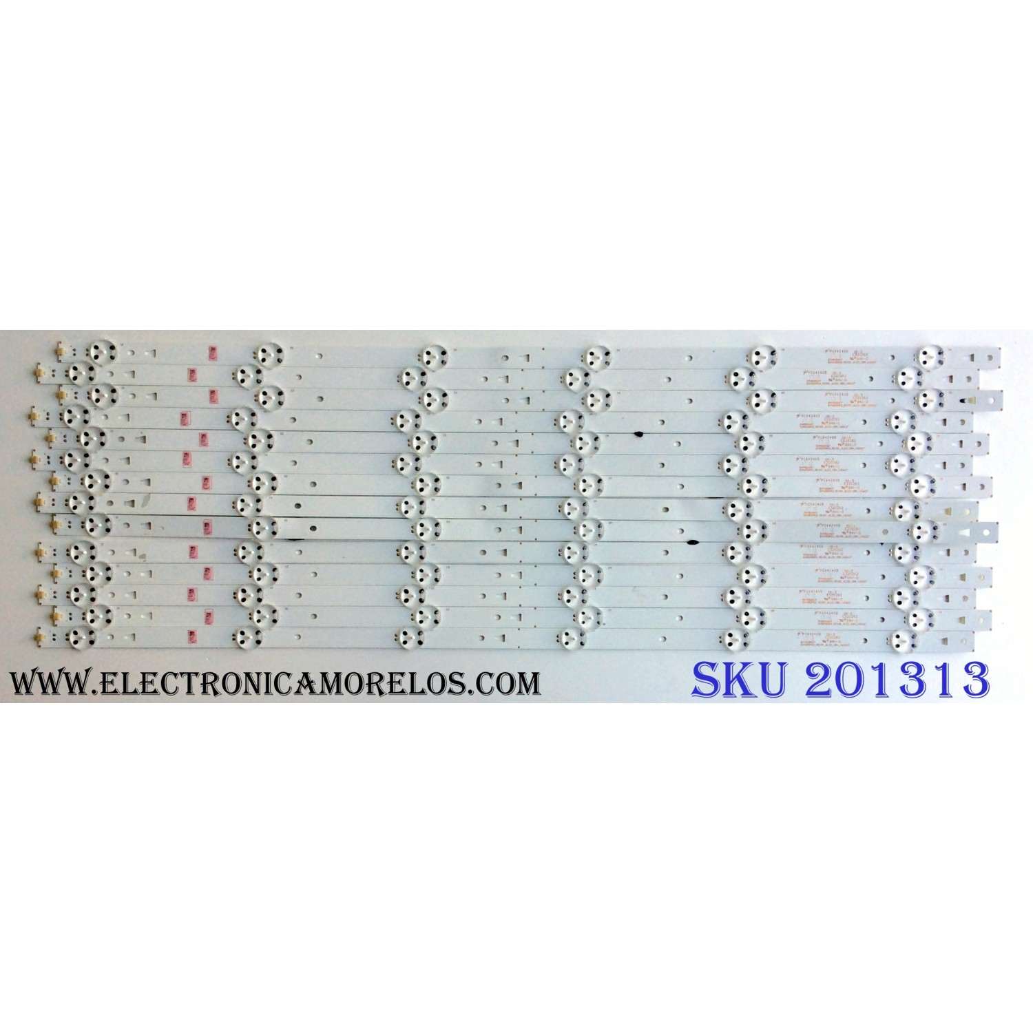 KIT DE LED´S PARA TV (14 PIEZAS) / HISENSE SVH650A53_REV01_6LED_UBH_160627 / SVH650A57 / S0525Z / 1168990 / PANEL HD650M5U51-B1\S0\GM\ROH 211690 / MODELO 65H6D / SERIE 65G1713D5
