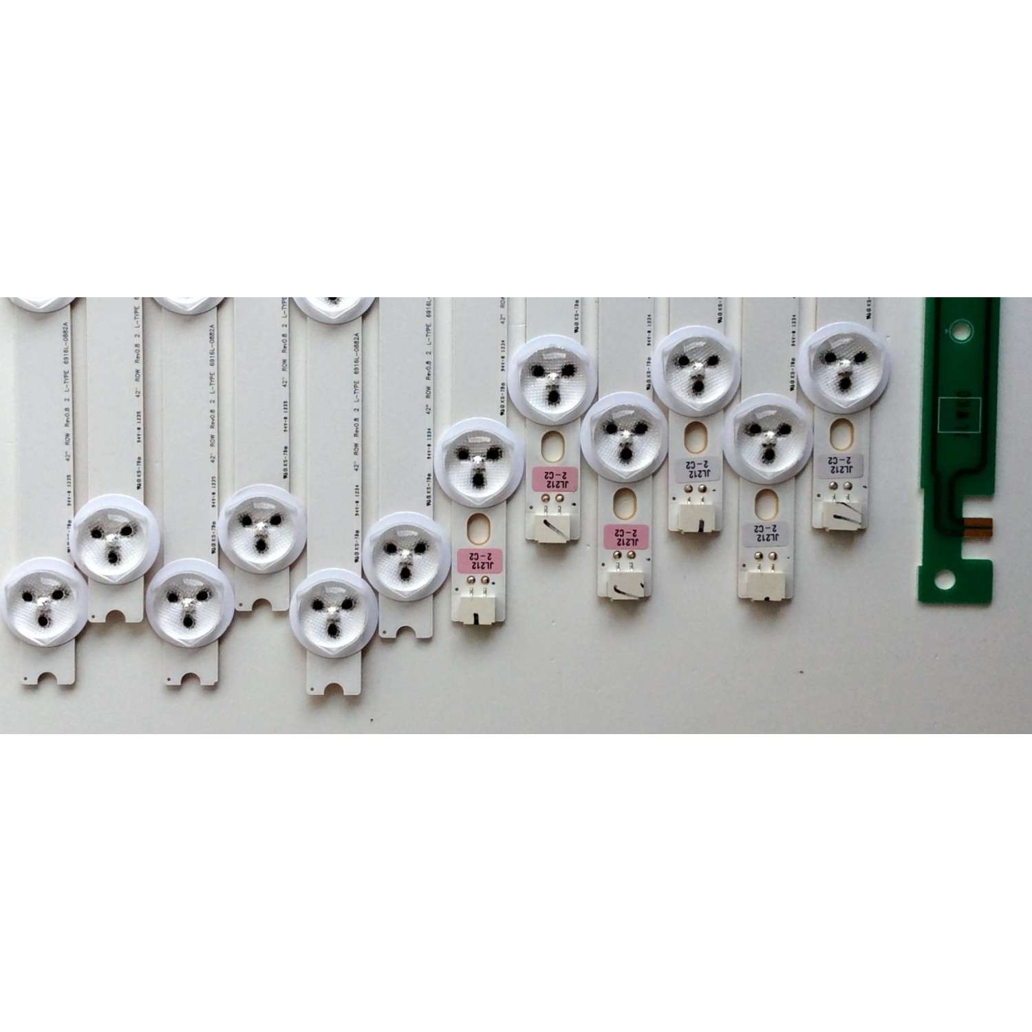 KIT DE LED`S PARA TV (12 PIEZAS) / LG 42¨ ROW Rev0.8 2 L-TYPE 6916L-0882A / 42¨ ROW Rev0.8 2 R TYPE 6916L-0913A / 6916L-0913A / 6916L-0882A / 6637-0013A / PPW-HL42CC(A) Rev0.1 / PANEL LC420DUN (SE)(U2) / MODELO 42LM3400-UC AWMWLUR - Imagen 5