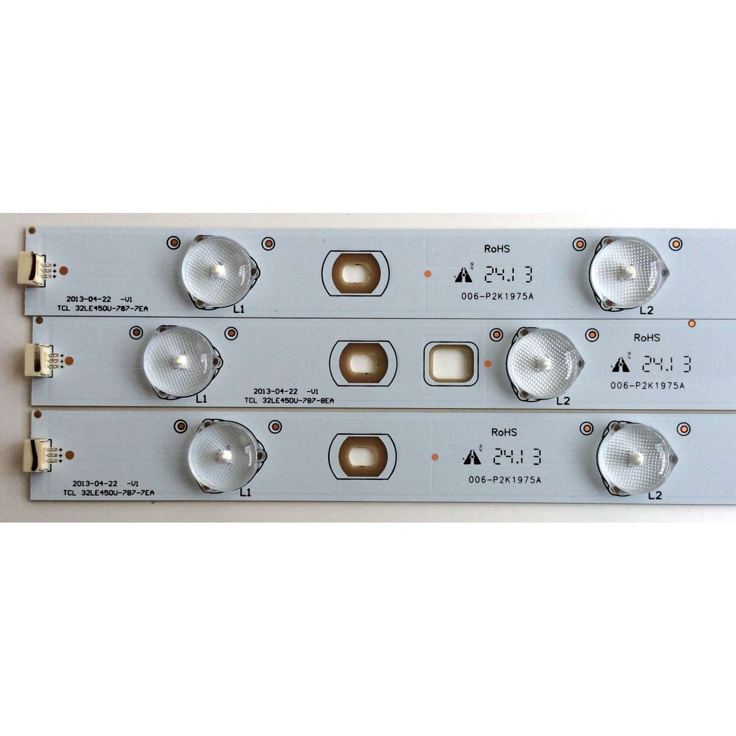 KIT DE LED`S PARA TV (3 PIEZAS) TCL 006-P2K1975A / TCL 32LE450U-787-7EA / 4C-LB320T-YH8ASP / UK5XZ8 / PANEL LVW320AUDX E1 V1 / MODELO LC-32LE450U - Imagen 2