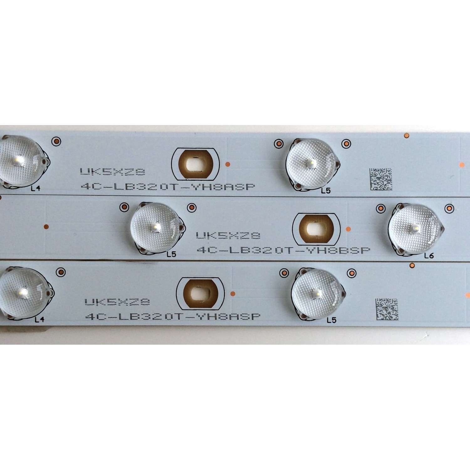 KIT DE LED`S PARA TV (3 PIEZAS) TCL 006-P2K1975A / TCL 32LE450U-787-7EA / 4C-LB320T-YH8ASP / UK5XZ8 / PANEL LVW320AUDX E1 V1 / MODELO LC-32LE450U - Imagen 3