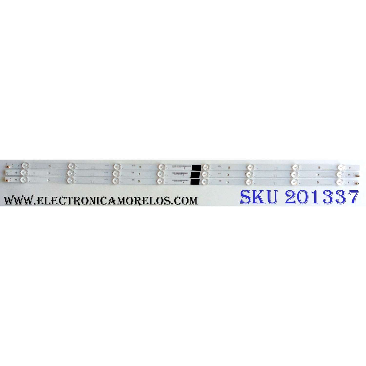 KIT DE LED´S PARA TV (3 PIEZAS) VIZIO IC-B-VZAA39D690 / IC-B-VZAA39D690A / IC-B-VZAA39D690B / IC-B-VZAA39D690C / E330254 / SC3S / 098101003125 / 098101003126 / 098101003127 / PANEL T390XVN01.0 / MODELO D390HN-E0