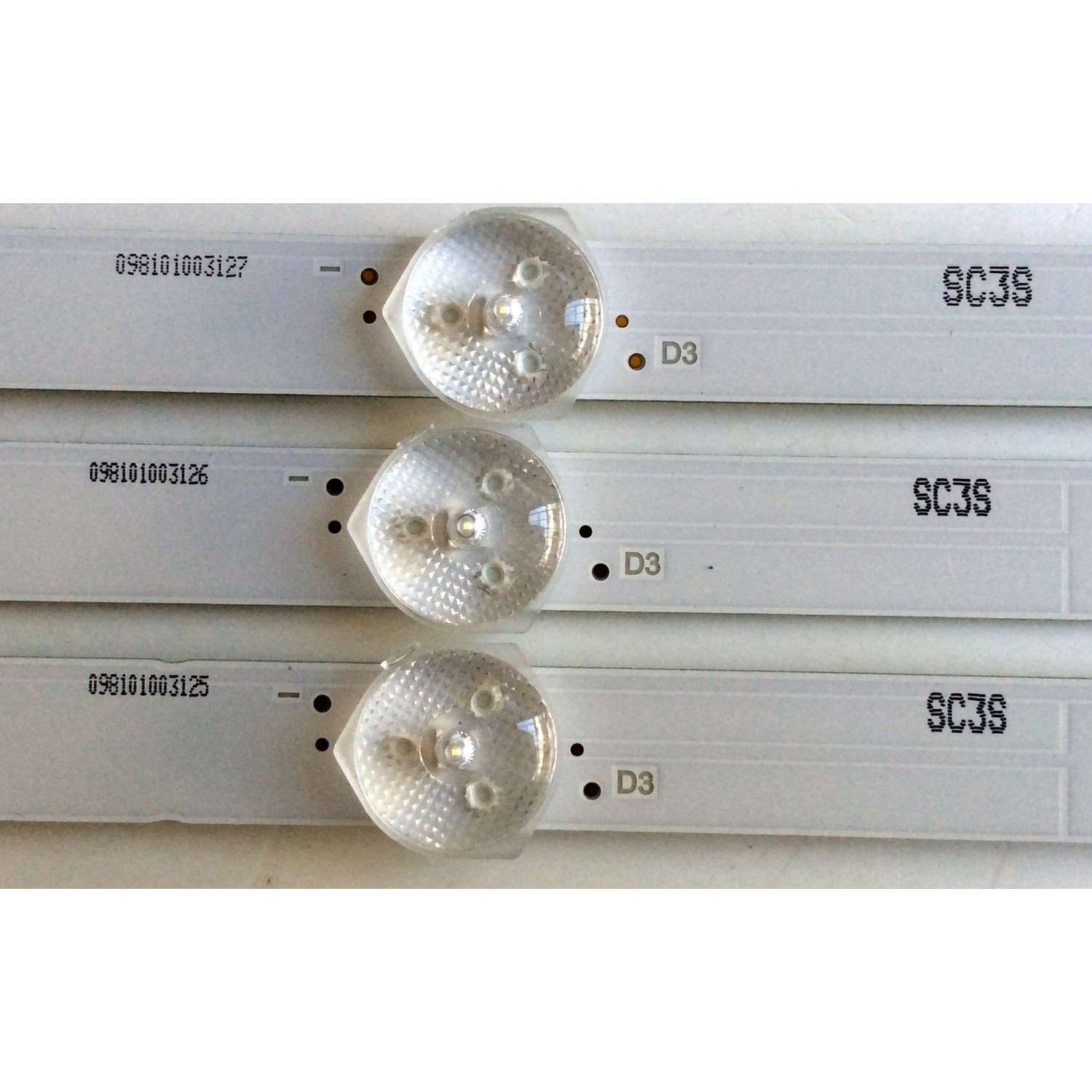 KIT DE LED´S PARA TV (3 PIEZAS) VIZIO IC-B-VZAA39D690 / IC-B-VZAA39D690A / IC-B-VZAA39D690B / IC-B-VZAA39D690C / E330254 / SC3S / 098101003125 / 098101003126 / 098101003127 / PANEL T390XVN01.0 / MODELO D390HN-E0 - Imagen 4