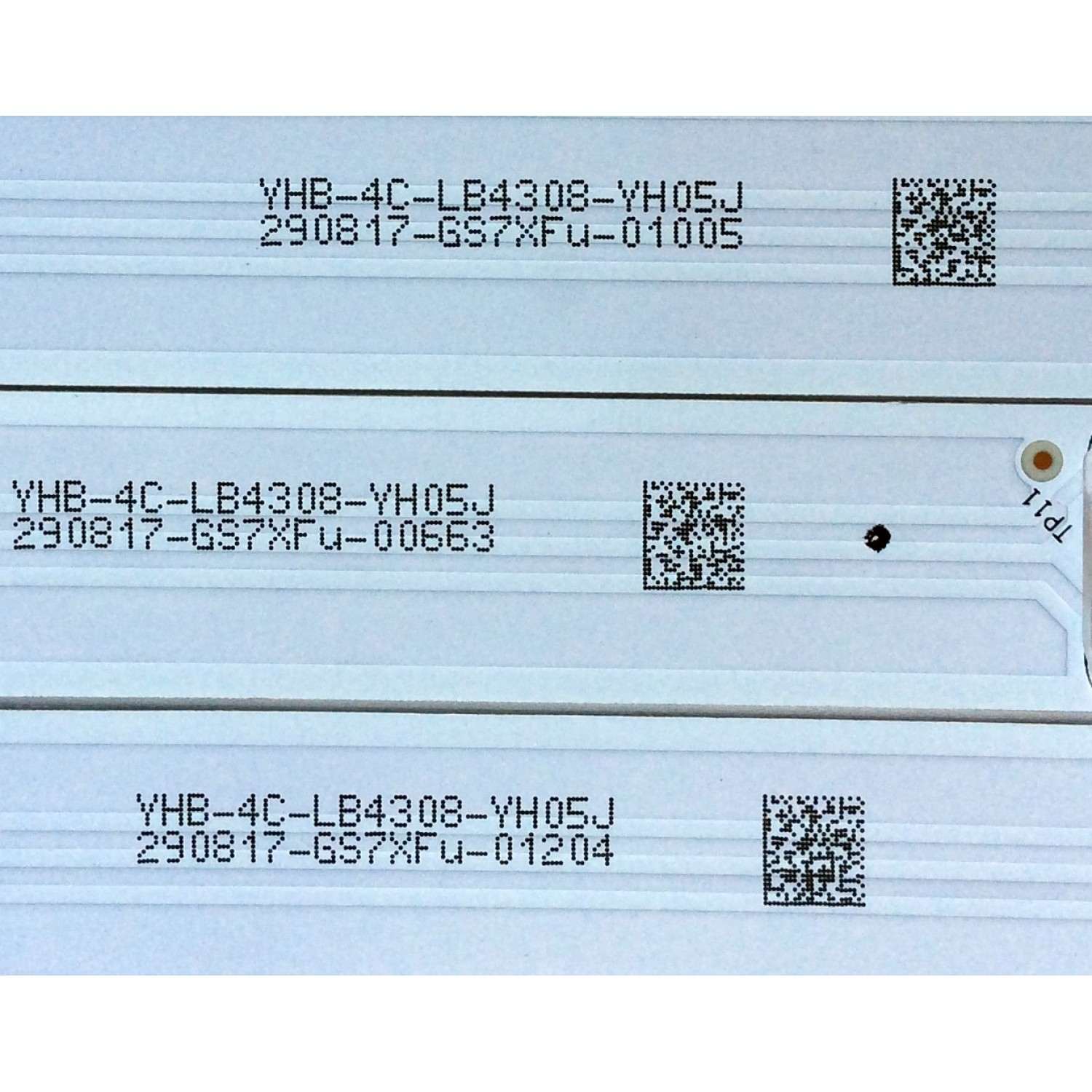 KIT DE LED'S PARA TV ((3 PIEZAS)) / NUMERO DE PARTE 4C-LB4308-YH05J / TOT_43D2900_3X8_3030C_D6T-2D1_4S1PX2 REV.V2 / T0T_43D2900_3X8_3030C_D6T-2D1_4S1PX2 REV.V2 / PANEL'S LVF430ND1L / LVF430CS0T E7 V1 / MODELOS 43S303 / 43S305 / 43S303TBAA - Imagen 3