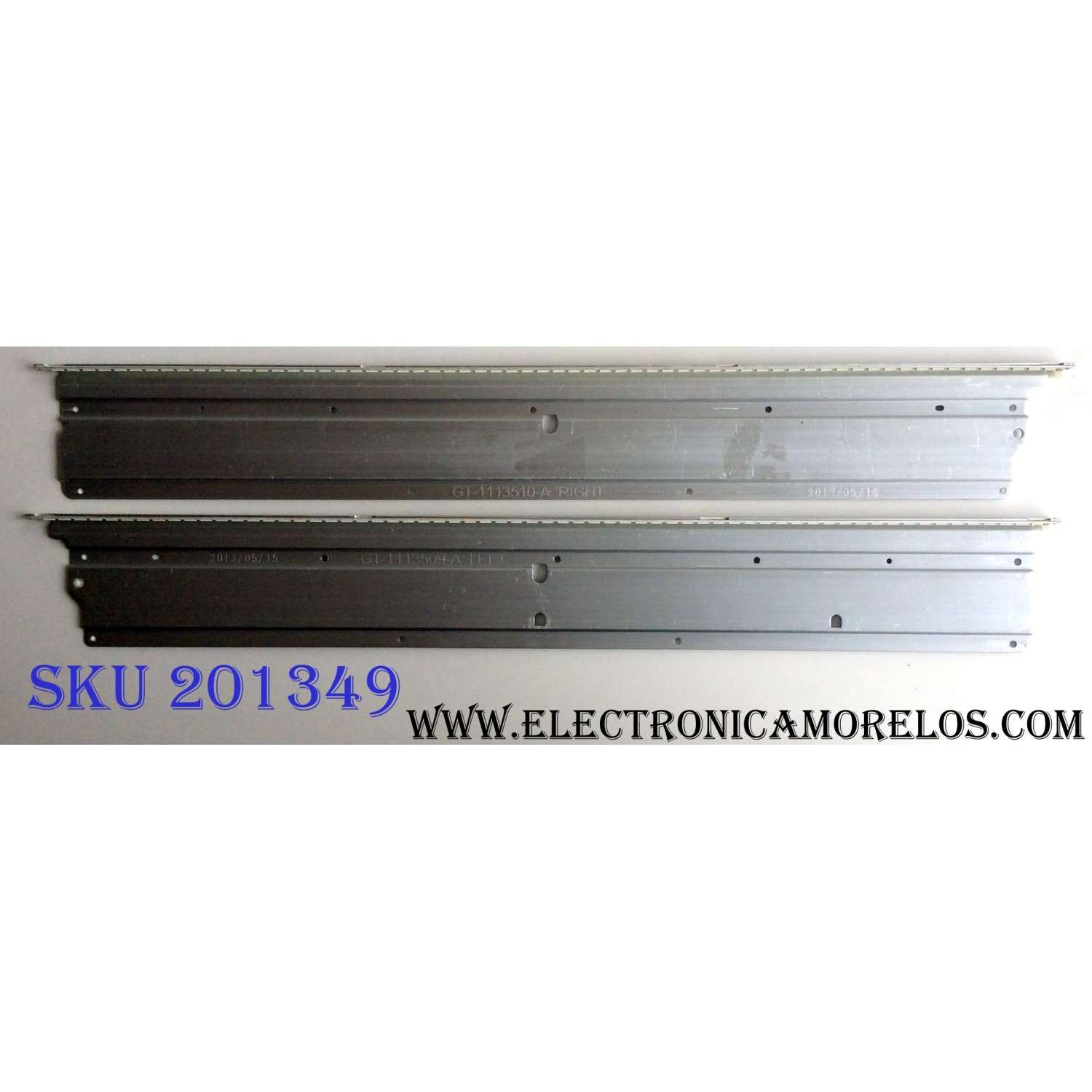 KIT DE LED´S PARA TV (2 PIEZAS) / HISENSE SAMSUNG 2012CHI460 B31 7020 64LED REV1.1 MS9 D1413 / GT-1113510-A / GT-1113509-A / JT-1113510-A RIGHT 130416 / JT-1113509-A LEFT 130410 / PANEL HE460GF-B51\PW1 / MODELOS 46K360M / 46K360MN