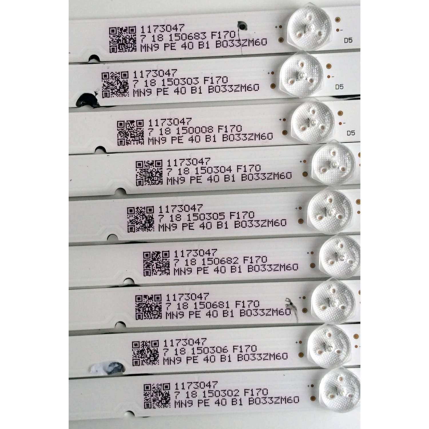 KIT DE LED´S PARA TV (SOLO 9 PIEZAS) / HISENSE LBM550M0501-LE-5(0) / 1173047 / B021ZM60 / E355813 YFPCB-1 / PANEL`S HD550K3U51\S6\GM\ROH / HD550K3U51 / MODELOS FM55H6D / 55H6D - Imagen 2