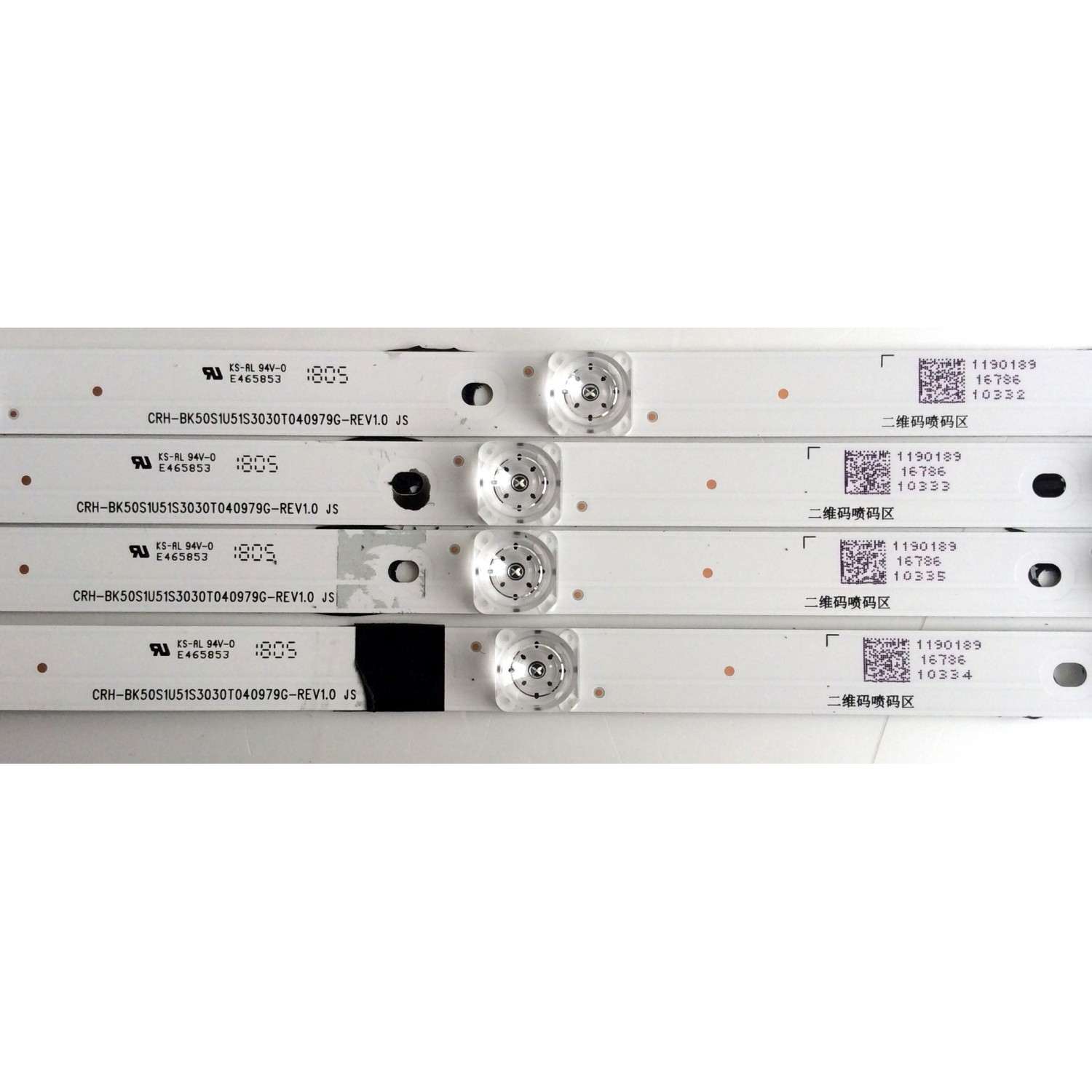 KIT DE LED´S PARA TV (4 PIEZAS) / HISENSE CRH-BK50S1U51S3030T040979G-REV1.0 / M13AY162J21D823-B1 / 1190189 / PANEL`S HD500S1U01\S1\GM\CKD\ROH / HD500S1U01 / MODELO 50H6E - Imagen 2