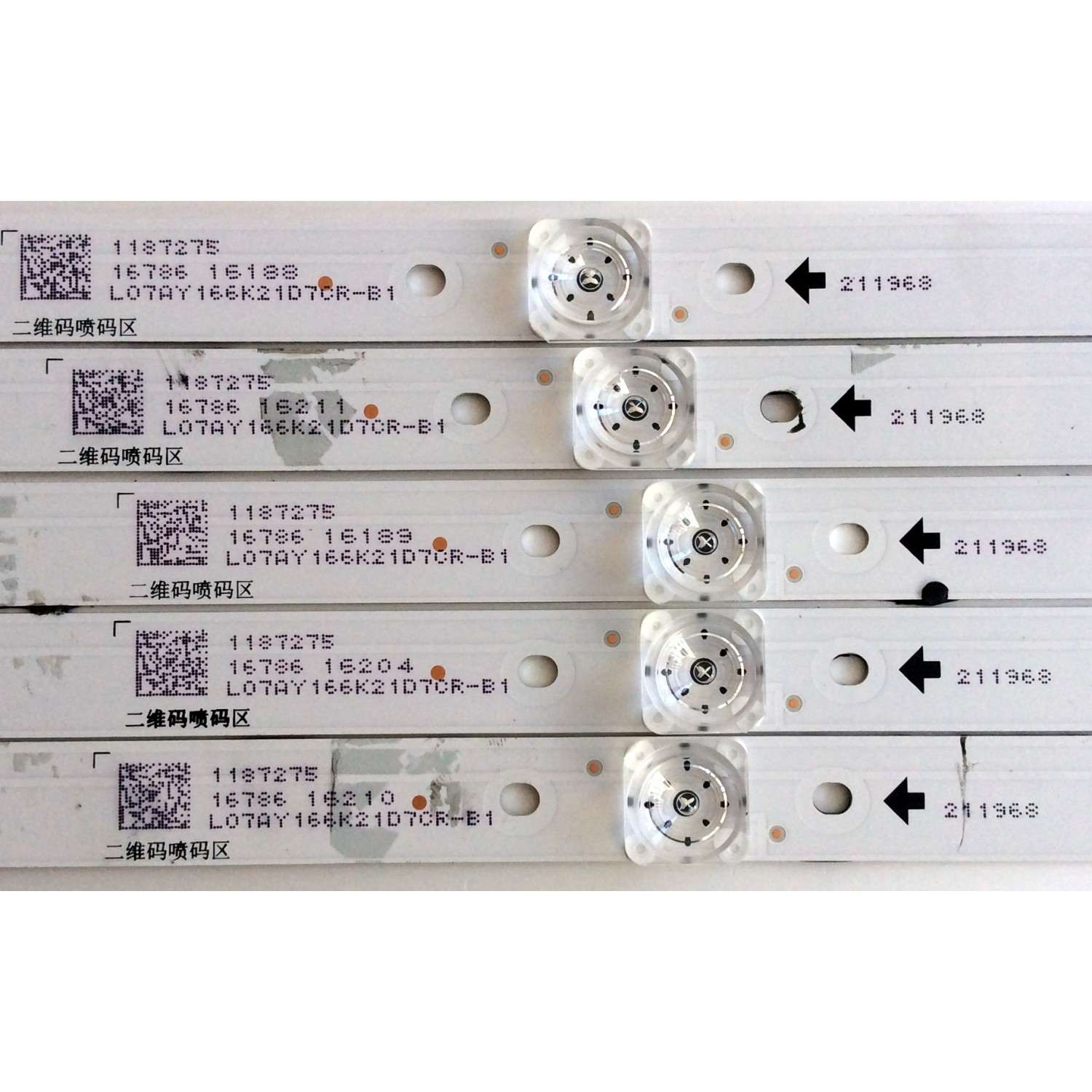 KIT DE LED´S PARA TV (5 PIEZAS) / HISENSE  1187275 / CRH-BK55S1U51S3030T05107BE / CRH-BK55S1U51S3030T05107BE-REV1.3 JS / L07AY166K21D70R-B1 / PANEL HD550S1U51-T0 / MODELO 55H6E - Imagen 3