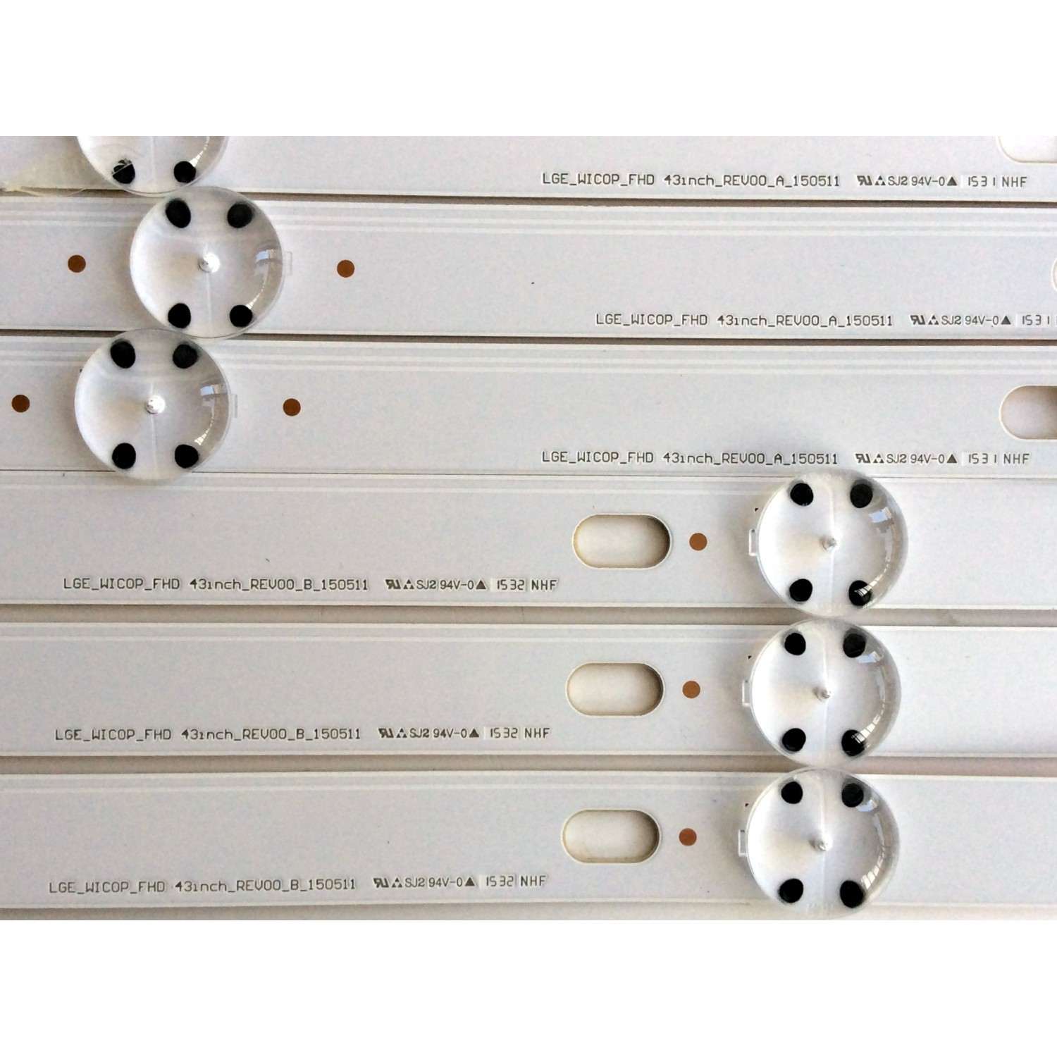 KIT DE LED´S PARA TV (6 PIEZAS) / LG 43INCH_REV00_A_150511 / 43INCH_REV00_B_150511 / LGE_WICOP_FHD / LF51_FHD_A / 0962A / 0962B / PANEL NC430DUE-SADP1 / MODELOS 43LF5100-UA BUSYLJM / 43LF5100-UA - Imagen 5