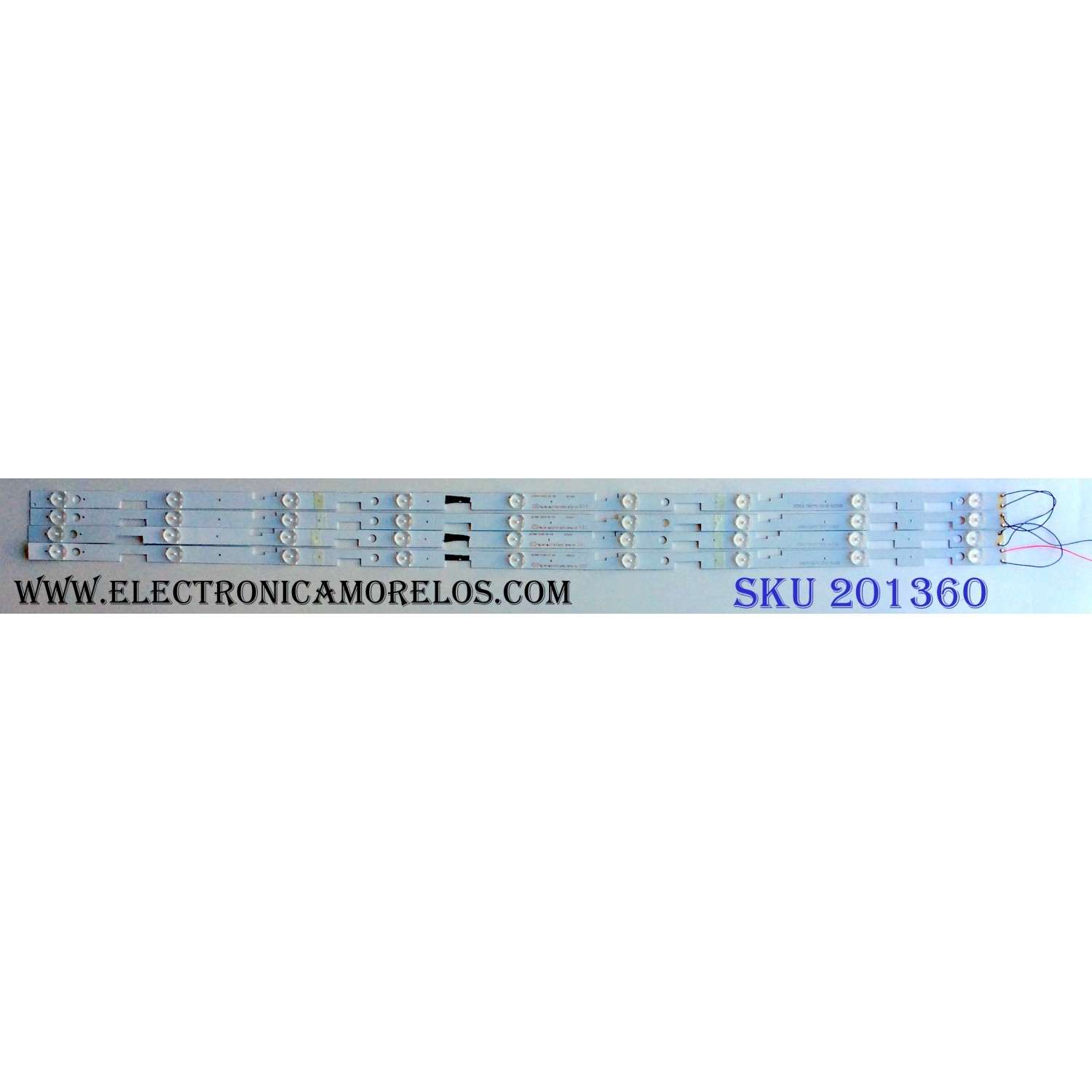 KIT DE LED´S PARA TV (4 PIEZAS) / AVERA LGL4949-3030JF-ES-106 / 160821/18A/M1/30/WY-6102AB / 160819/18A/M1/30/WY-6102AB / PANEL`S LSC490FJ01 / LSC490FJ01-W / MODELO 49EQX10