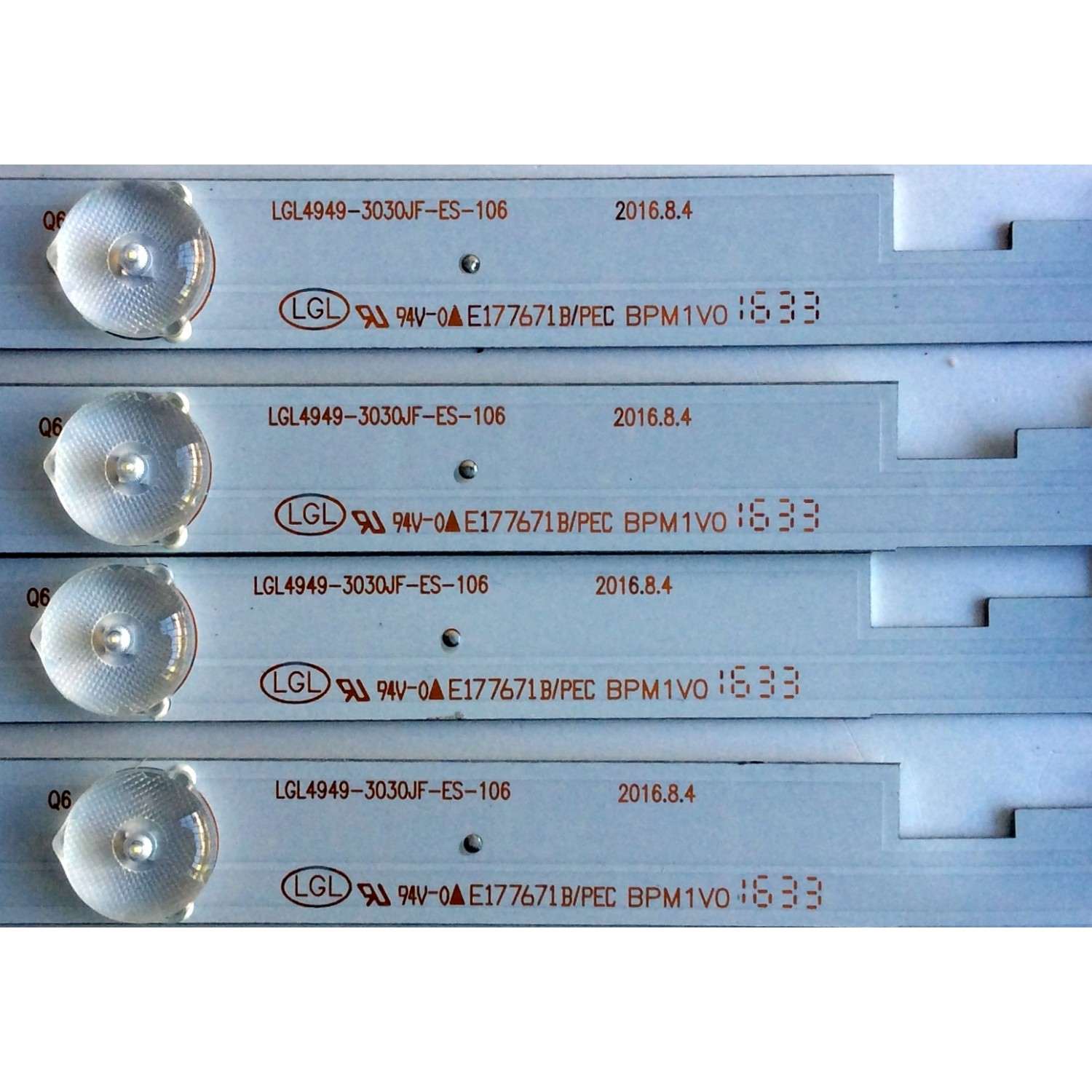 KIT DE LED´S PARA TV (4 PIEZAS) / AVERA LGL4949-3030JF-ES-106 / 160821/18A/M1/30/WY-6102AB / 160819/18A/M1/30/WY-6102AB / PANEL`S LSC490FJ01 / LSC490FJ01-W / MODELO 49EQX10 - Imagen 2