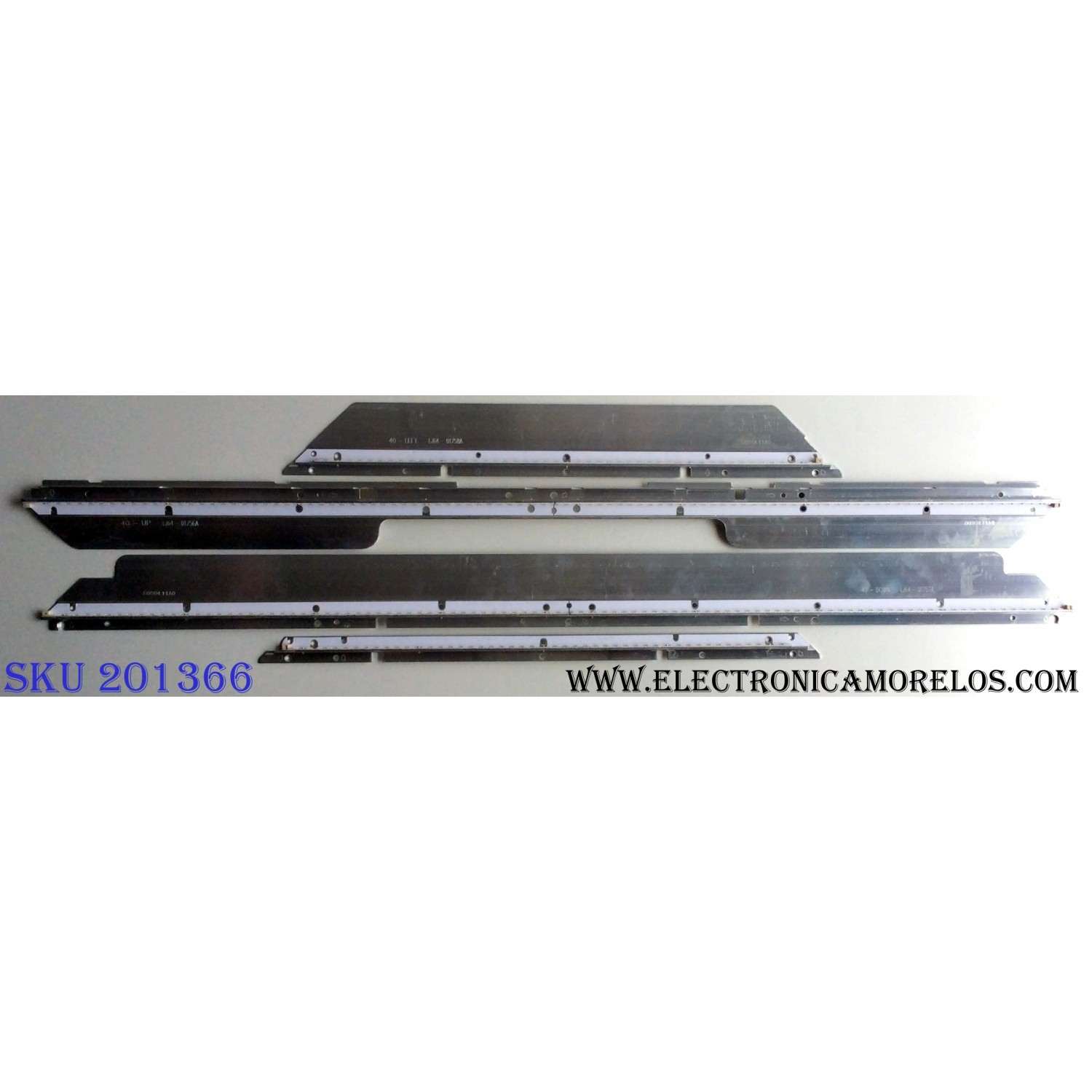 KIT DE LED´S PARA TV (4 PIEZAS) / SAMSUNG LMB-4000BM01 / LJ64-01757A / LJ64-01756A / LJ64-01758A / D090411A0 / PANEL LTF400HF08-A01 / MODELOS UN40B6000VFXZA SQ01 / UN40B6000VFXZA