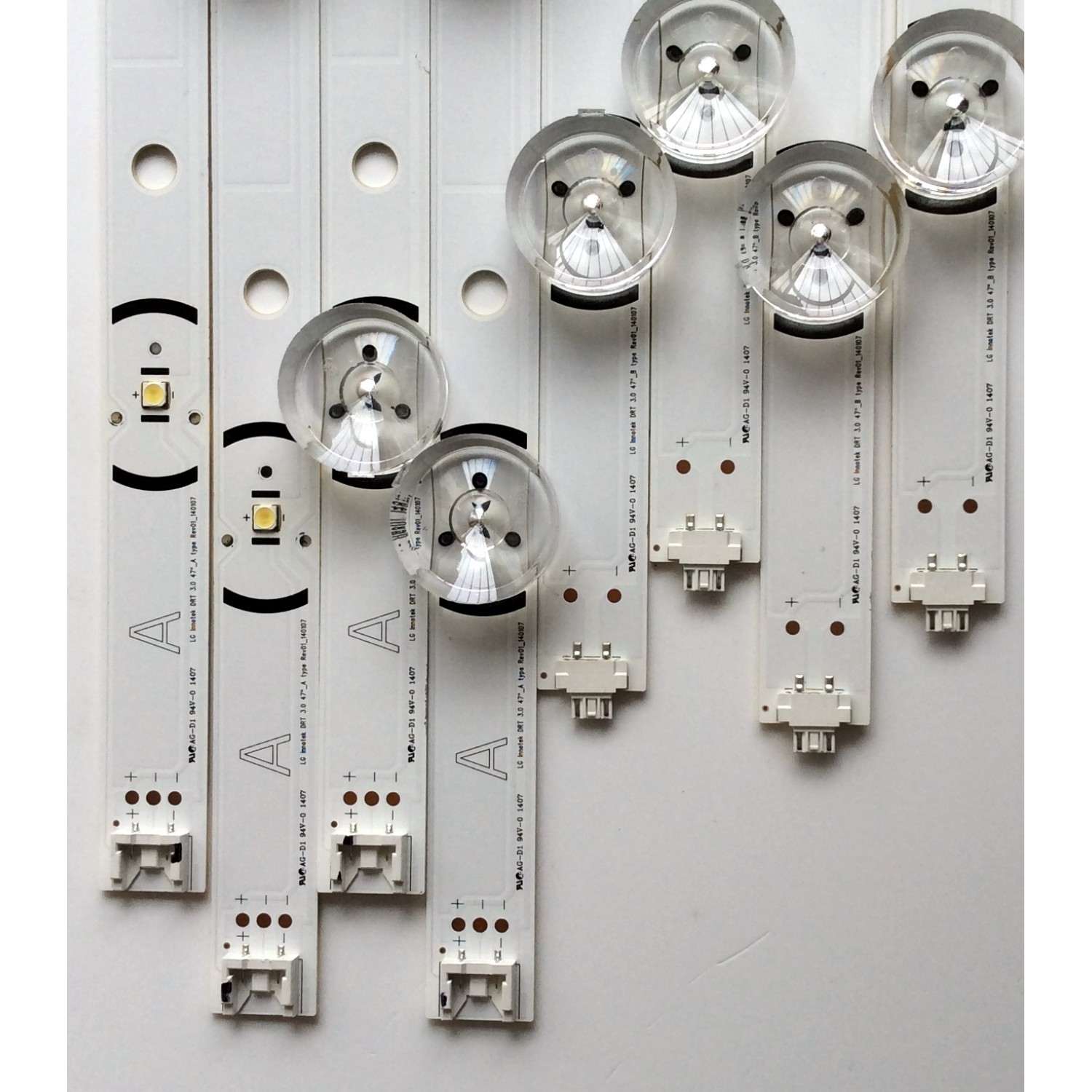KIT DE LED`S PARA TV (8 PIEZAS) / LG 6916L-1715A / 6916L-1716A / LG INNOTEK DRT 3.0 47 / LG INNOTEK DRT 3.0 47"_B TYPE REV01 / PANEL LC470DUE (FG)(A3) / SUSTITUTOS 6916L-1961A / 6916L-1962A / 1948A / MODELO 47LY340C-UA / MAS MODELOS EN DESCRIPCION - Imagen 3