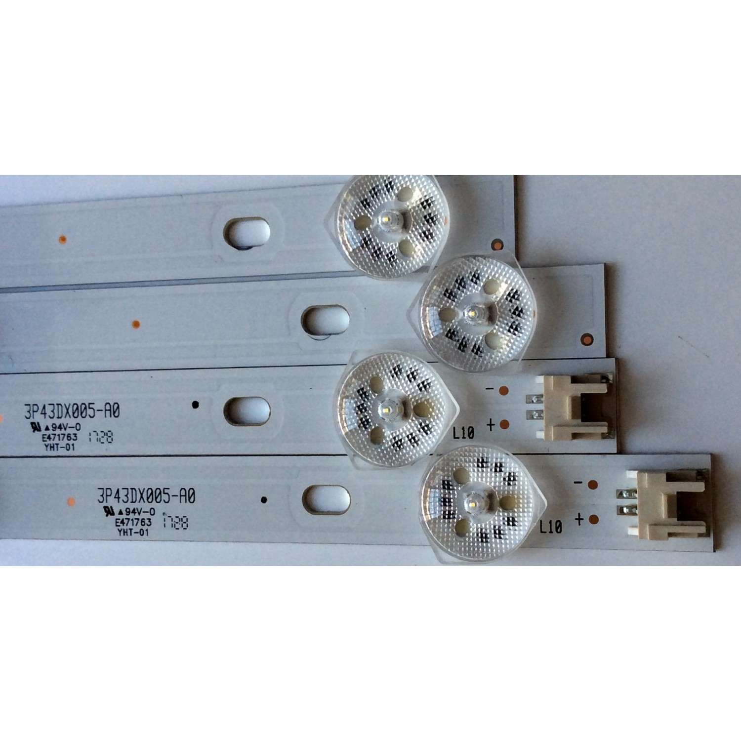 KIT DE LED´S (4 PIEZAS) / ELEMENT 3P43DX005-A0 / 0343DX008 / A707120229 / A707120231 / A707120214 / A707120216 / E471763 / PANEL MD4312YTAU / MODELO E4SFC4317 - Imagen 4