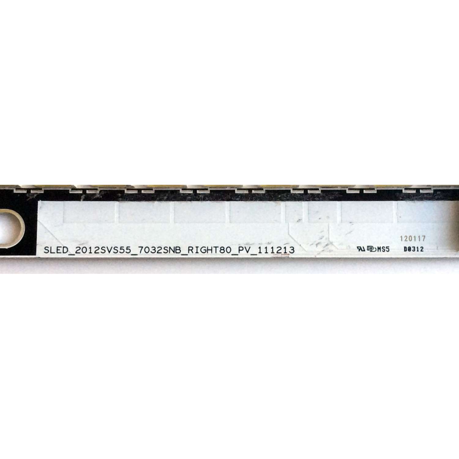LED PARA TV (SOLO 1 PIEZA) / ((INCOMPLETO)) / SAMSUNG SLED_2012SVS55_7032SNB_RIGHT80_PV_111213 / 2012SVS55 / 120117 / D0312 / M217 D / 002204 / E5P424 / PANEL LTJ550HQ16-V / MODELO UN55ES7500FXZA TS01 - Imagen 3