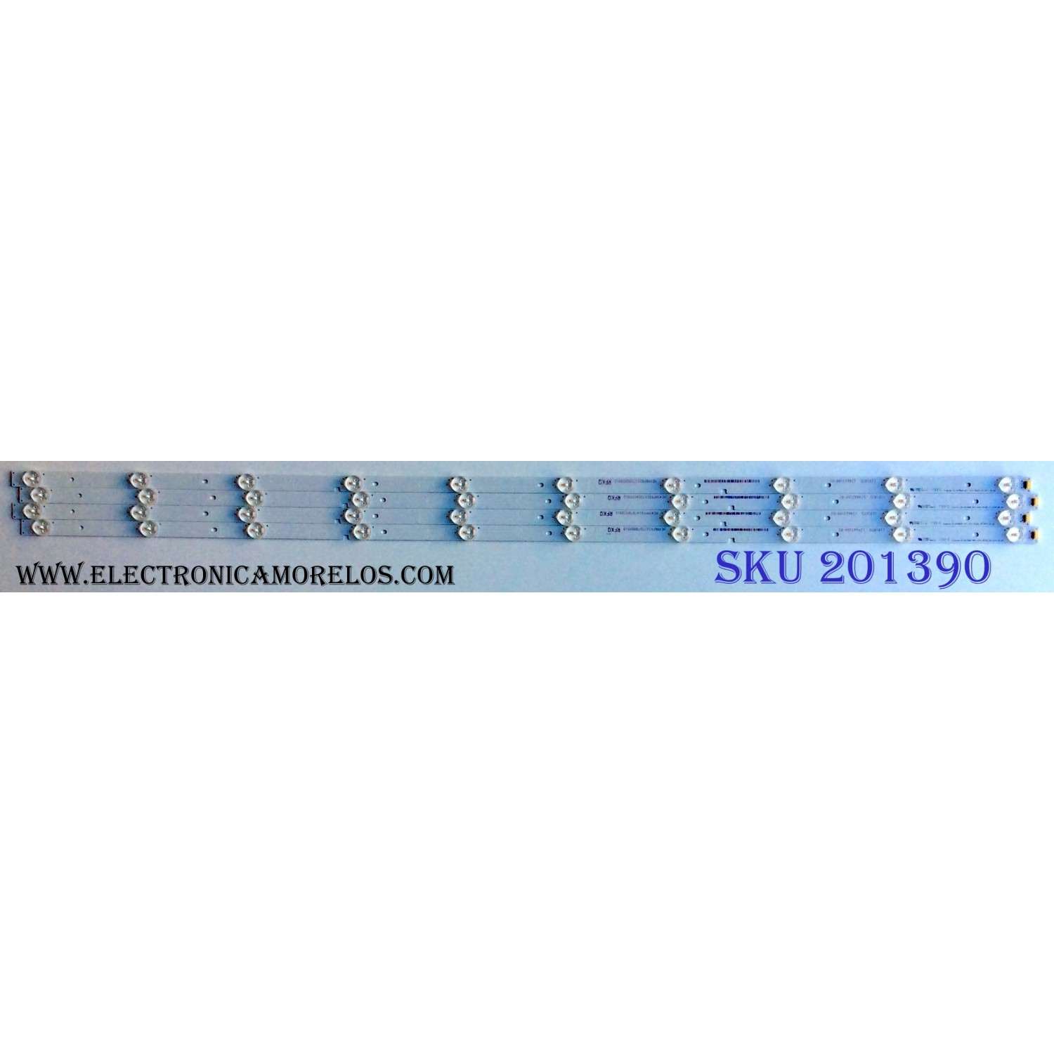 KIT DE LED´S PARA TV (4 PIEZAS) AVERA 1181835 / HISENSE_49_HD490DF-B71_4X10_3030C / 124MA31RR-B1 / HE49RFKQ1X70 / PANEL LSC490FN03 / MODELO 49EQX10