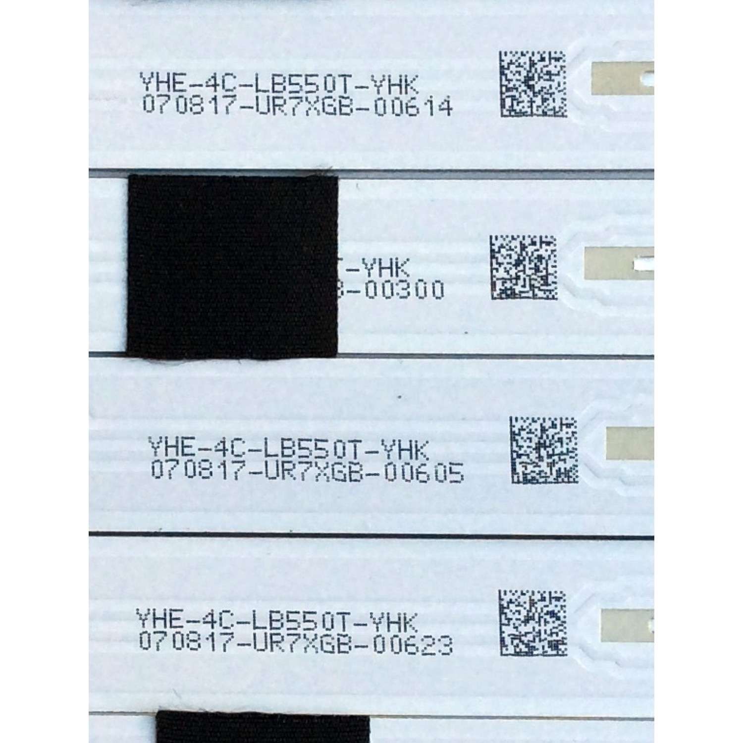 KIT DE LED´S PARA TV TOSHIBA ((8 PIEZAS)) / NUMERO DE PARTE 4C-LB550T-YHK / TCL_ODM_55_D1500_8X5_3030C_V1 / 070817-UR7XGB-00614 / YHE-4C-LB550T-YHK / PANEL LVF550CSDX E11 V7 / MODELO 55L510U18 - Imagen 5