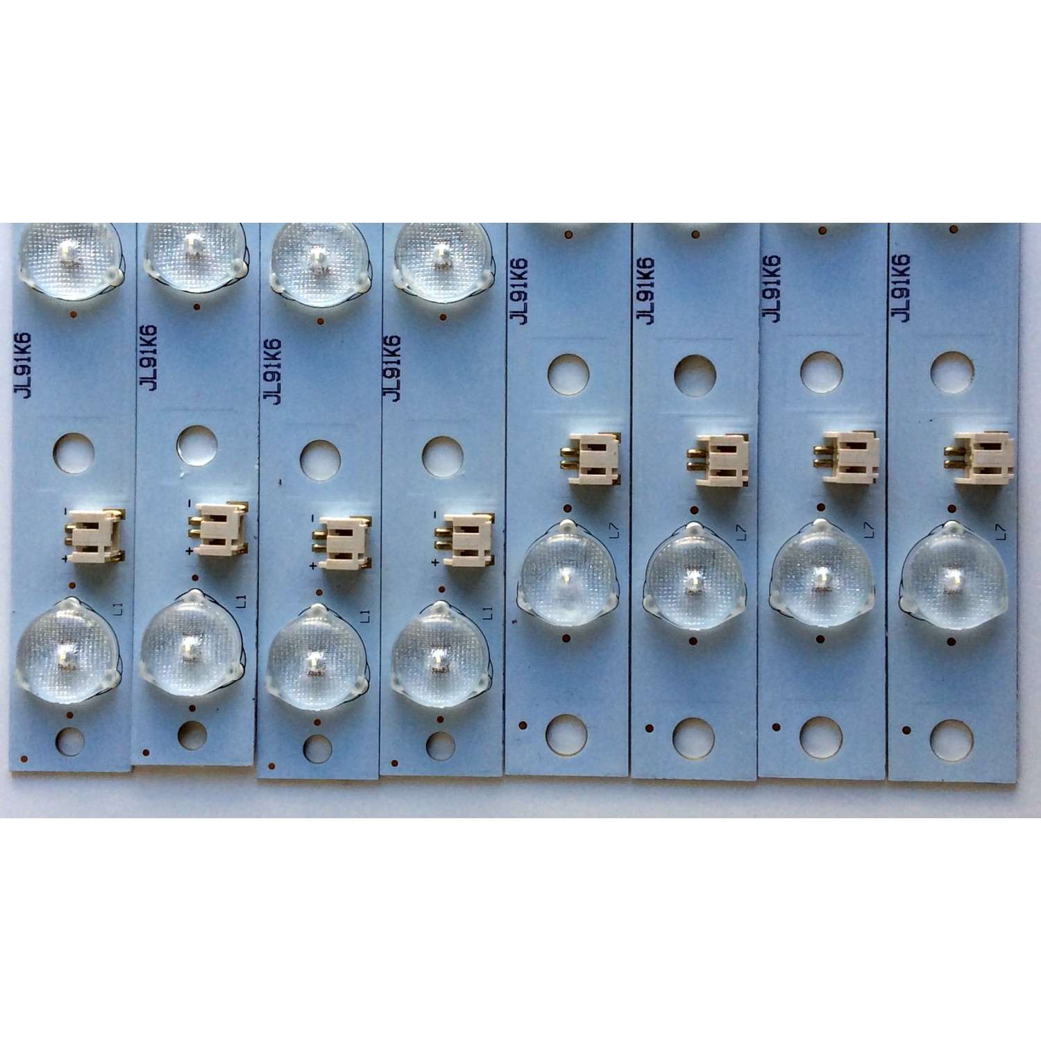 KIT DE LED´S PARA TV (8 PIEZAS) / AFFINITY IC-A-KKL39D073R / IC-A-KKL39D073L / RF-AH390B32-0601L-01 / RF-AH390B32-0601R-01 / JL91K6 / JL91K6000000E28210 / PANEL V390HJ1-P01 REV.C1 / MODELO LE3951 - Imagen 3