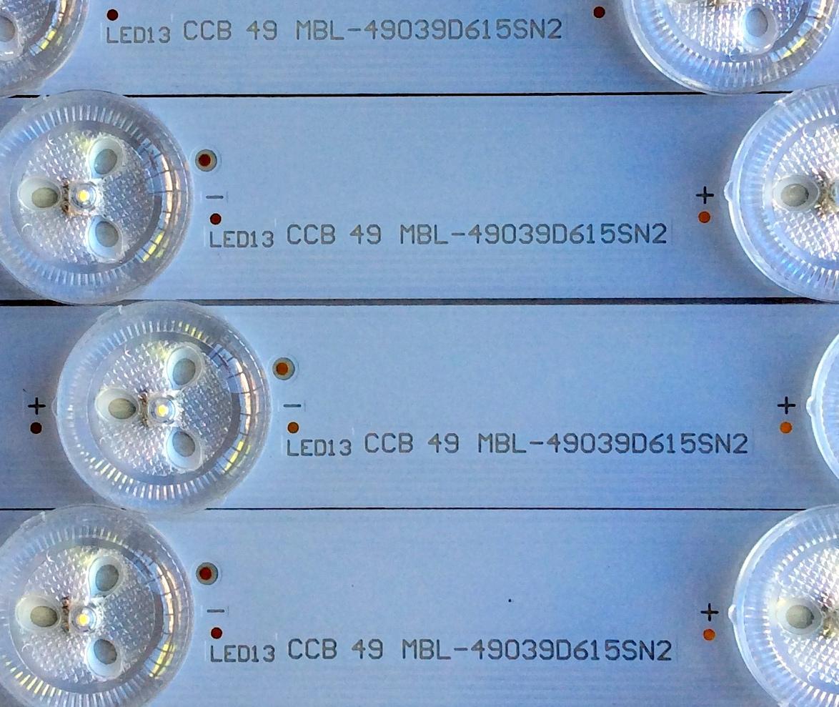 KIT DE LED´S PARA TV (6 PIEZAS) / SONY MBL-49039D615SN2 / CCB 49 MBL-49039D615SN2 / E465853 / 175201T90 / 1752 / 01T90 / EBHF43T3 / H111 / PANEL YD8S005DND01B / MODELO XBR-49X900F - Imagen 5