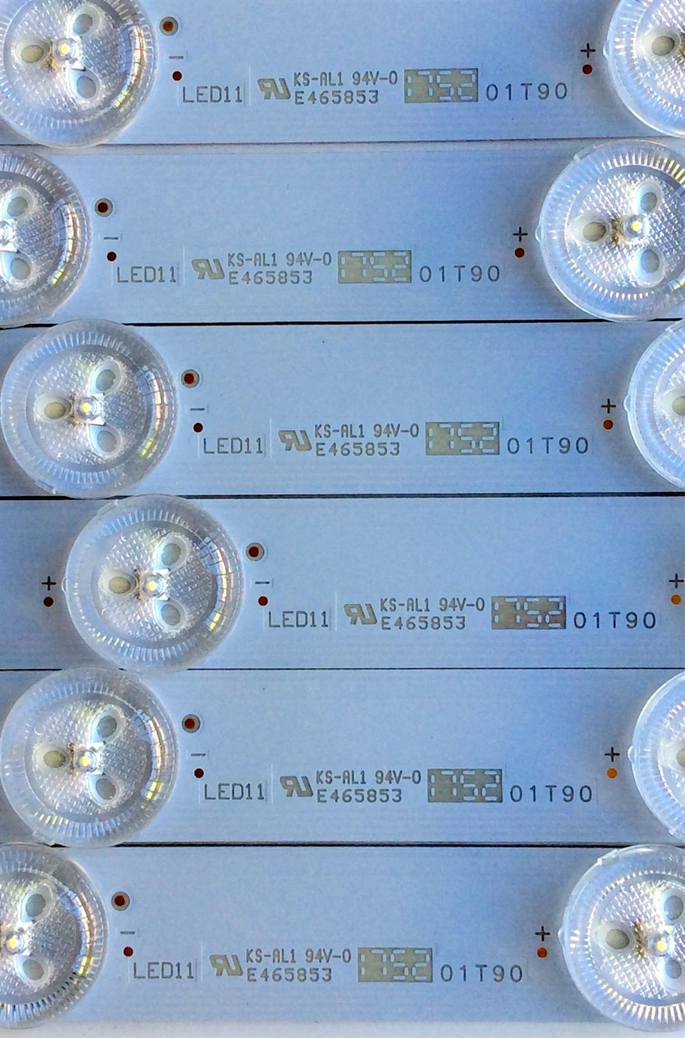 KIT DE LED´S PARA TV (6 PIEZAS) / SONY MBL-49039D615SN2 / CCB 49 MBL-49039D615SN2 / E465853 / 175201T90 / 1752 / 01T90 / EBHF43T3 / H111 / PANEL YD8S005DND01B / MODELO XBR-49X900F - Imagen 4