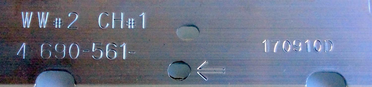 LED PARA TV / SONY NLAW30451 / E_R917103185F49F00113NJ / E_R917103190F49F00113NJ / 4-690-561 / 170910D / PANEL´S YM7F490HNG01 / A2165666A / A8387666A / MODELO XBR-49X800E - Imagen 6