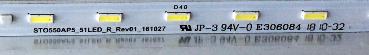 LED PARA TV / SONY STO550AP5_51LED_R_REV01_161027 / STO550AP5_51LED_L_REV01_161027 / 734.02511.0001 / 056380270491R / 056380270491L / PANEL`S V550QWSE05 / 181234321 / MODELO KD-55X720E - Imagen 4