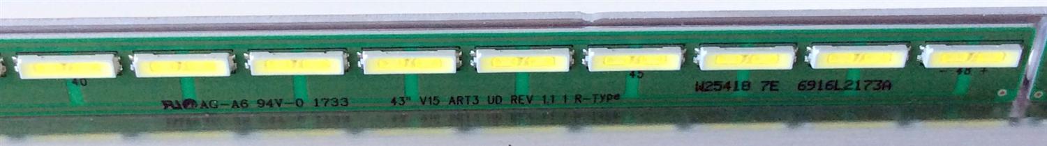 LED PARA TV / LG 6922L-0169A / 43¨ V15 ART3 UD REV 1.1 1 L-Type 6916L2172A / 43¨ V15 ART3 UD REV 1.1 1 R-Type 6916L2173A / 6916L2172A / 6916L2173A / 6916L-2172A / 6916L-2173A / PANEL LC430EQE (FH)(A1) / MODELO 43UD79-BA AUSLMSN - Imagen 4
