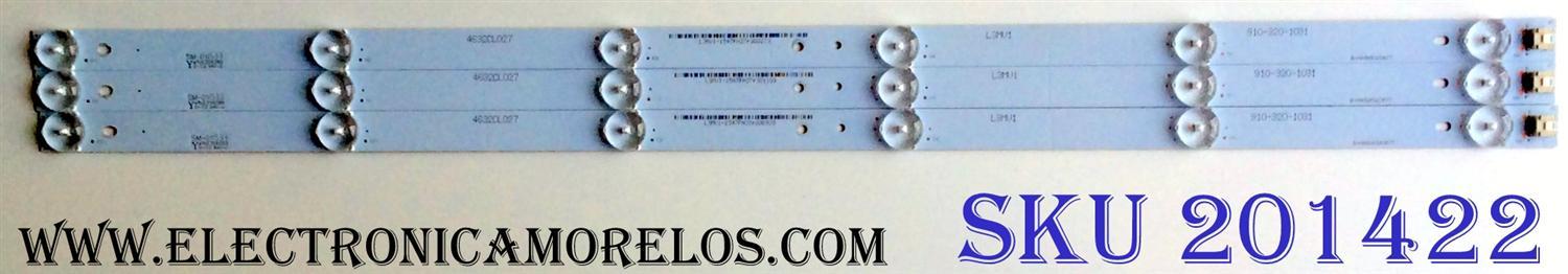 KIT DE LED´S PARA TV (3 PIEZAS) / 4632CL027 / 910-320-1031 / B-HWBW32D677 / L3MV1 / L3MU1 / L3MV1-1547FH27p30