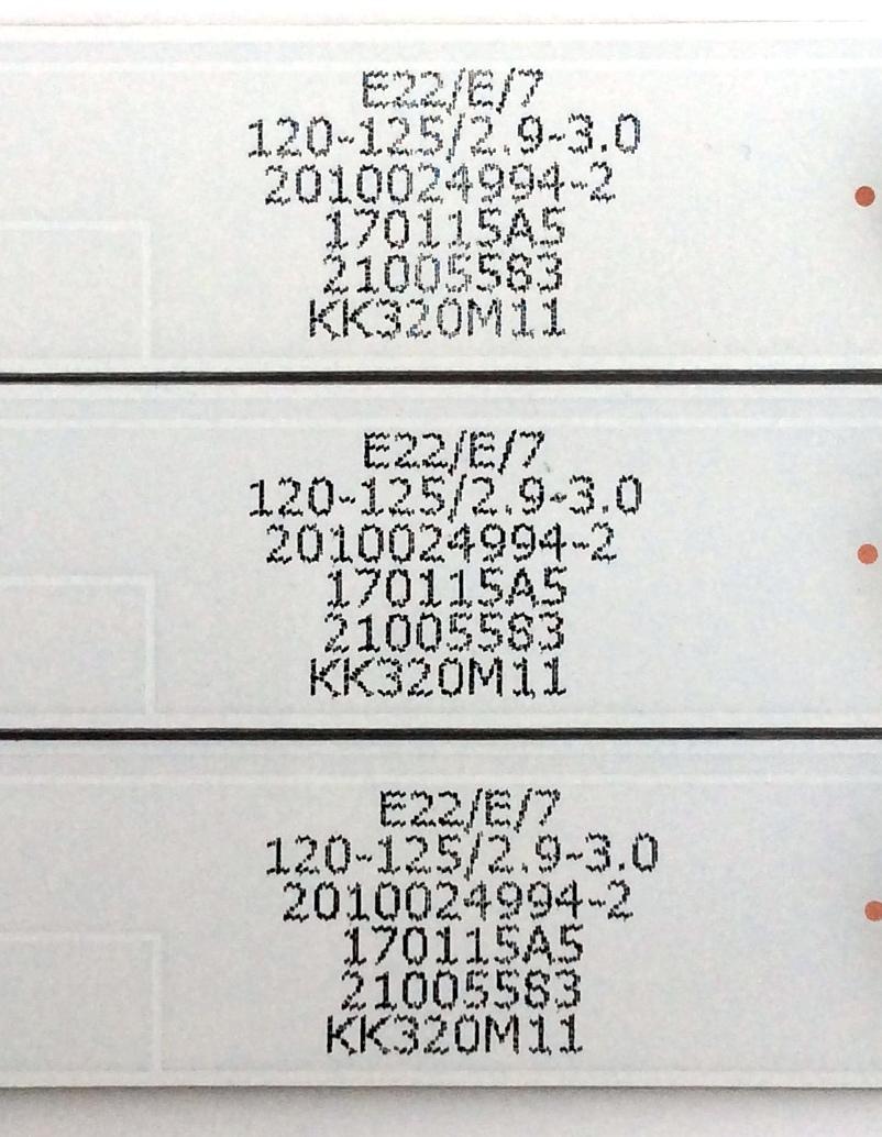 KIT DE LED´S PARA TV (3 PIEZAS) / ELEMENT KSKK32D07-ZC21FG-04 / 303KK320036 / E320262 / PY64152 / E22/E/7 / 120-125-3.9-3.0 / 2010024994-2 / 170115A5 / 21005583 / KK320M11 / PANEL HV320WHB-N81 / MD3238YTBH / MODELO ELEFW328  - Imagen 3