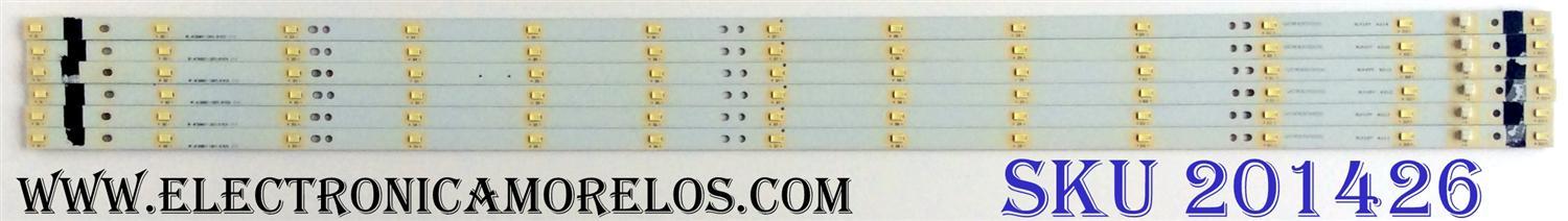 KIT DE LED´S PARA TV (6 PIEZAS) / COBY RF-AF390B57-1301S-01 /  RF-AF390B57-1301S-01 MZH / QC36K5000000 / R3107 4210 / R3107 4211 / R3107 4213 / R3107 4214 / R3107 4236 / PANEL`S V390HJ1-XR01 / V390HJ1-P02 REV.C1 / MODELO LEDTV3916