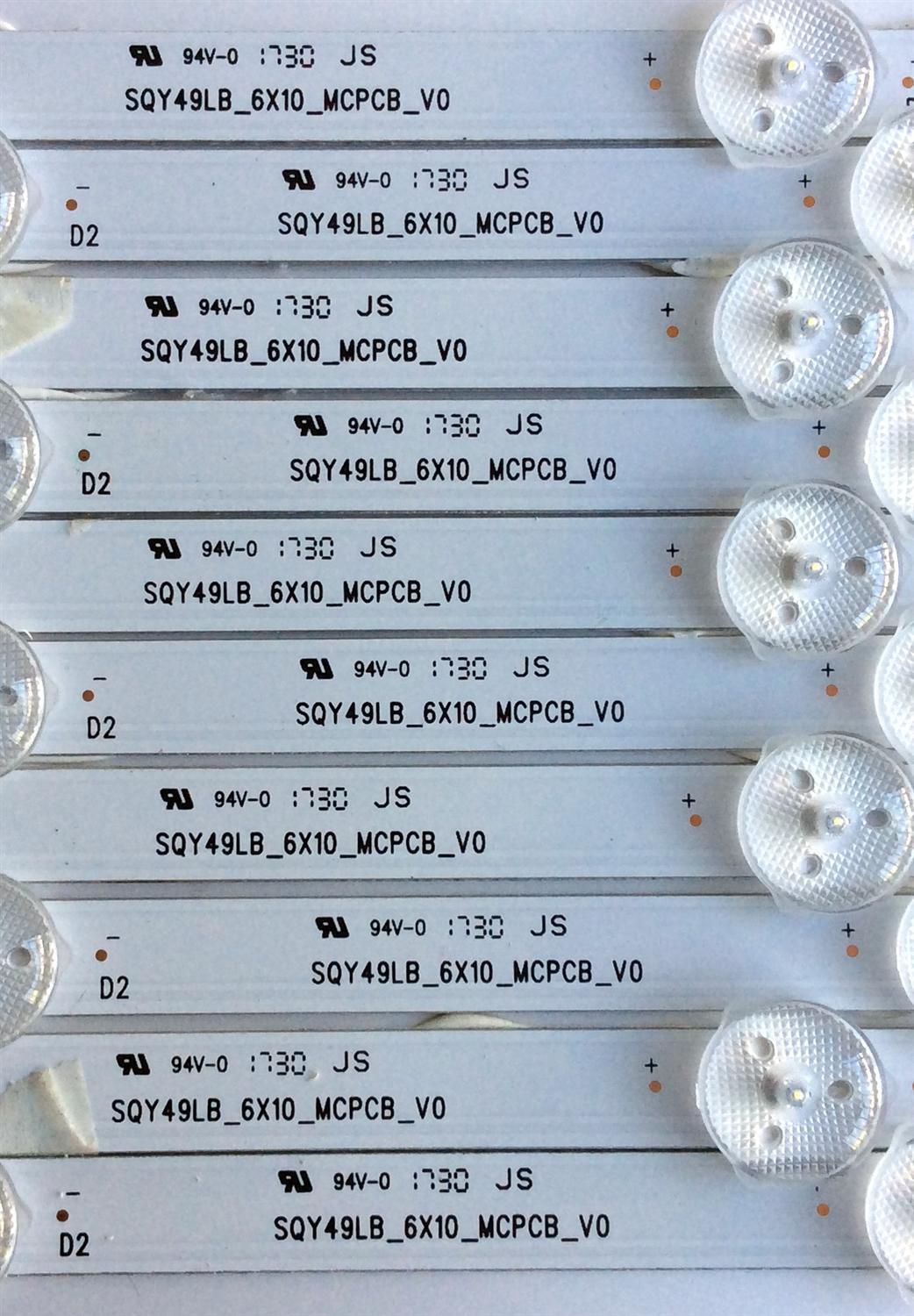 KIT DE LED´S PARA TV (10 PIEZAS) / ATYME SQY49LB_6X10_MCPCB_V0 / AE0110390 / C796L1 / SERIE K033LH7A101108 /  PANEL LSC490FN08 / MODELOS 490AM7UD K033LH7A / 490AM7UD - Imagen 4