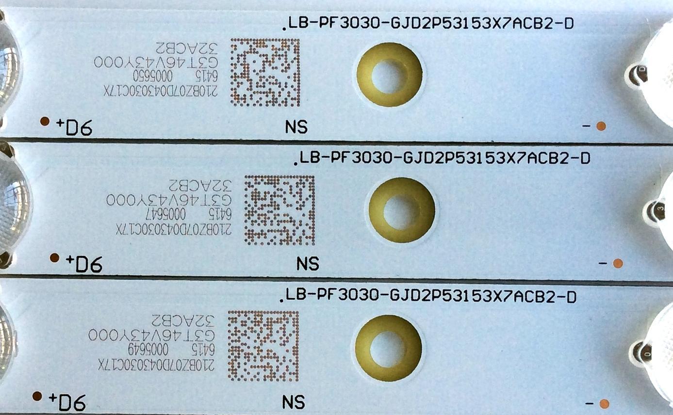 KIT DE LED´S PARA TV (3 PIEZAS) / VIZIO LB-PF3030-GJD2P53153X7ACB2-D / 210BZ07D043030C17X / G3T46V43Y000 / 32ACB2 / PANEL`S TPT315B5-AN10.S REV:SH02A  / TPT315B5-AN10.S / MODELO D32HN-E1 LTTEVMAS - Imagen 4