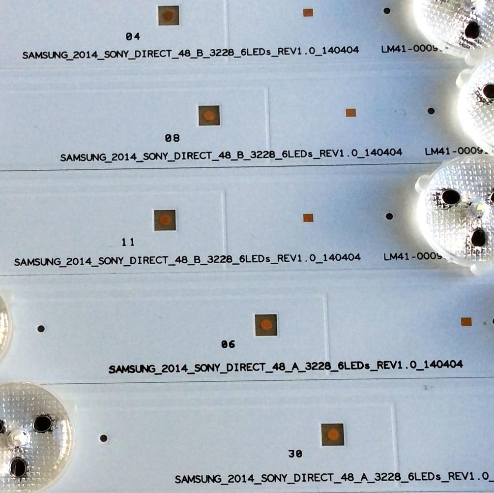 KIT DE LED´S PARA TV (12 PIEZAS) / SONY LM41-00091P / LM41-00091N / SAMSUNG_2014_SONY_DIRECT_48_A_3228_6LEDs_REV1.0_140404 / SAMSUNG_2014_SONY_DIRECT_48_B_3228_6LEDs_REV1.0_140404 / CEM-3-N 037S3B / PANEL NS4F480DND01 / MODELO KDL-48W600B - Imagen 4
