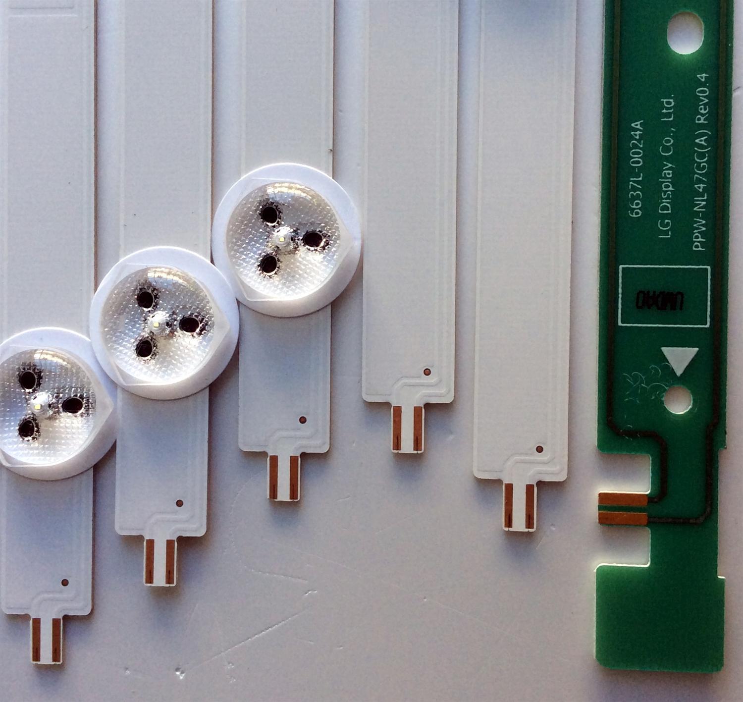 KIT DE LED´S PARA TV (10 PIEZAS) / 6916L-1174A / 6916L-1175A / 6916L-1176A / 6916L-1177A / 6637L-0024A / 6916L-1359A / 6916L-1360A / 6916L-1361A / 6916L-1362A / PANEL LC470DUE (SF)(R1) / MODELO 47LN5200 / E470I-A0 / MAS MODELOS Y PANELES EN DESCRIPCION. - Imagen 2