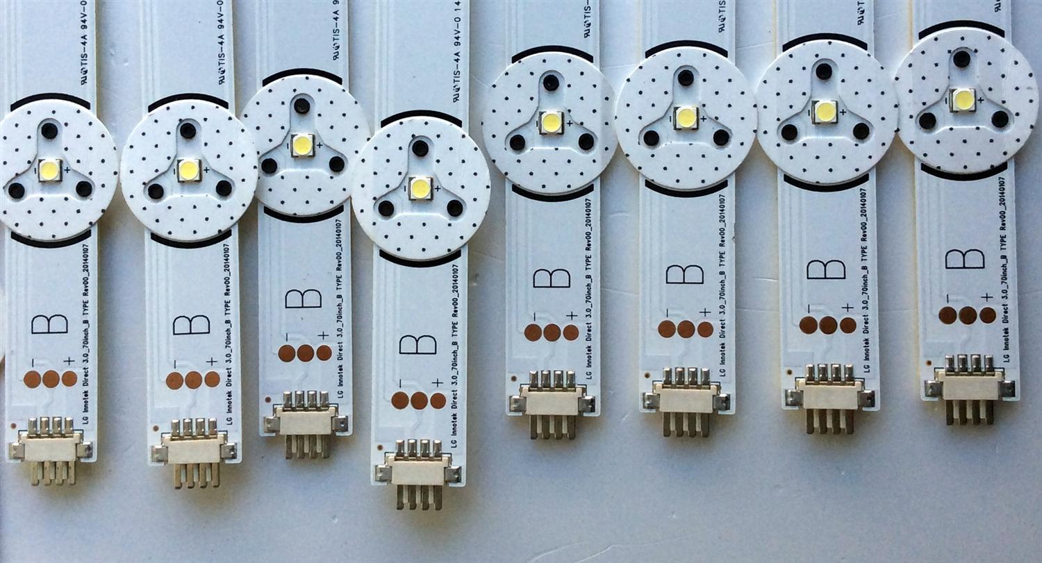 KIT DE LED´S PARA TV / NOTA IMPORTANTE:KIT CUENTA ORIGINALMENTE DE 24 PIEZAS (INCOMPLETO SOLO 21 PIEZAS) / LG HC700CUF-VHHD1-11XX / 3.0_70INCH_A TYPE REV00 / 3.0_70INCH_B TYPE REV00 / 3.0_70INCH_C TYPE REV00 / 20140107 / MODELOS 70LB7100-UC.AUSMLJR - Imagen 2