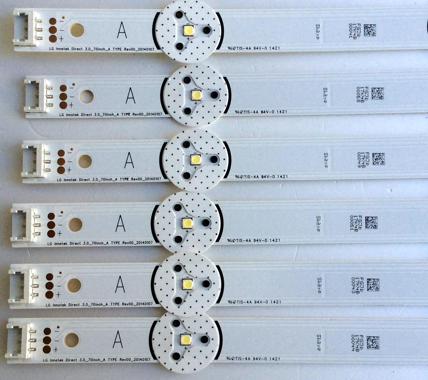 KIT DE LED´S PARA TV / NOTA IMPORTANTE:KIT CUENTA ORIGINALMENTE DE 24 PIEZAS (INCOMPLETO SOLO 21 PIEZAS) / LG HC700CUF-VHHD1-11XX / 3.0_70INCH_A TYPE REV00 / 3.0_70INCH_B TYPE REV00 / 3.0_70INCH_C TYPE REV00 / 20140107 / MODELOS 70LB7100-UC.AUSMLJR - Imagen 4