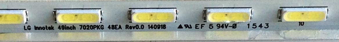 LED PARA TV /  SONY 75.P3B21G001 / 49inch 7020PKG 48EA Rev0.0 140918 / PANEL SYV4941 / MODELO XBR-49X830C - Imagen 2