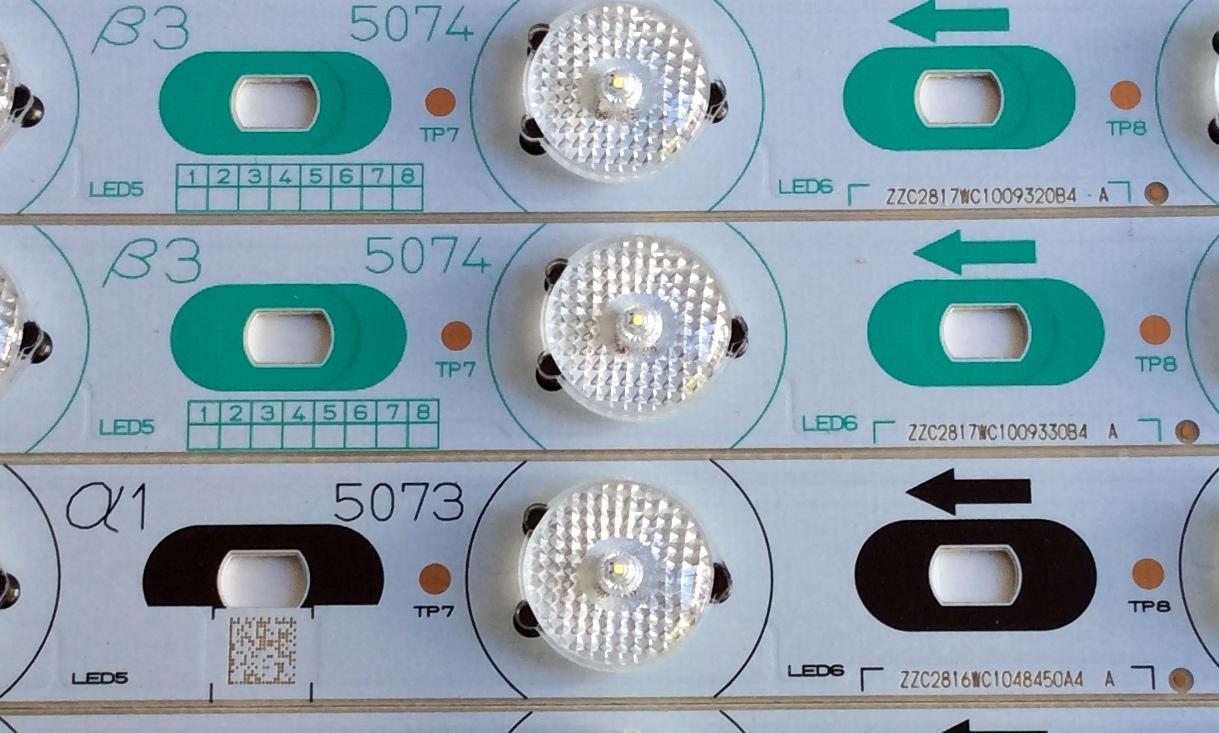 KIT DE LED`S PARA TV (44 PIEZAS) / SHARP ZZC2317WCA063050B3 / ZZC2320WCA041620A1 / ZZC2319WCA006370A1 / ZZC2211WCA036 / (5069) 8 PZAS / (5070) 6 PZAS / (5071) 8 PZAS / (5072) 7 PZAS / (5073) 8 PZAS / (5074) 7 PZAS / PANEL LK800D3GW10Z / MODELO LC-80LE633U - Imagen 5