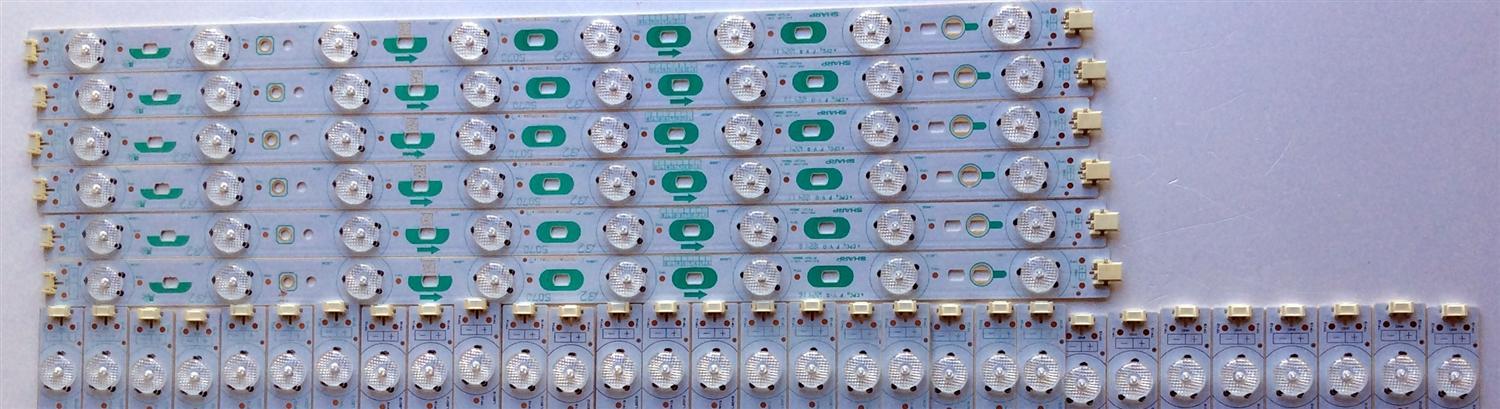 KIT DE LED`S PARA TV (44 PIEZAS) / SHARP ZZC2317WCA063050B3 / ZZC2320WCA041620A1 / ZZC2319WCA006370A1 / ZZC2211WCA036 / (5069) 8 PZAS / (5070) 6 PZAS / (5071) 8 PZAS / (5072) 7 PZAS / (5073) 8 PZAS / (5074) 7 PZAS / PANEL LK800D3GW10Z / MODELO LC-80LE633U - Imagen 4