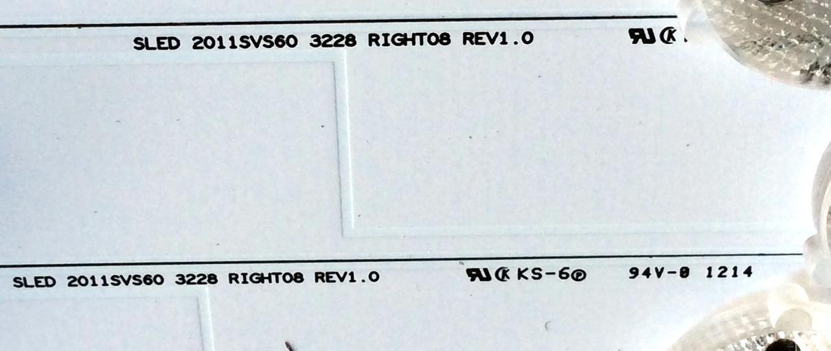KIT DE LED´S PARA TV (14 PIEZAS) SAMSUNG 2012SVS60 3228 FHD LEFT08 REV1.1 120410 ( 8 PIEZAS ) / SLED 2011SVS60 3228 RIGHT08 REV1.0 (6 PIEZAS) / PANEL´S DE600CGS-V1 / CY-DE600CGS-V1 / MODELOS UN60EH6050 / UN60EH6050FXZA HS01 - Imagen 6