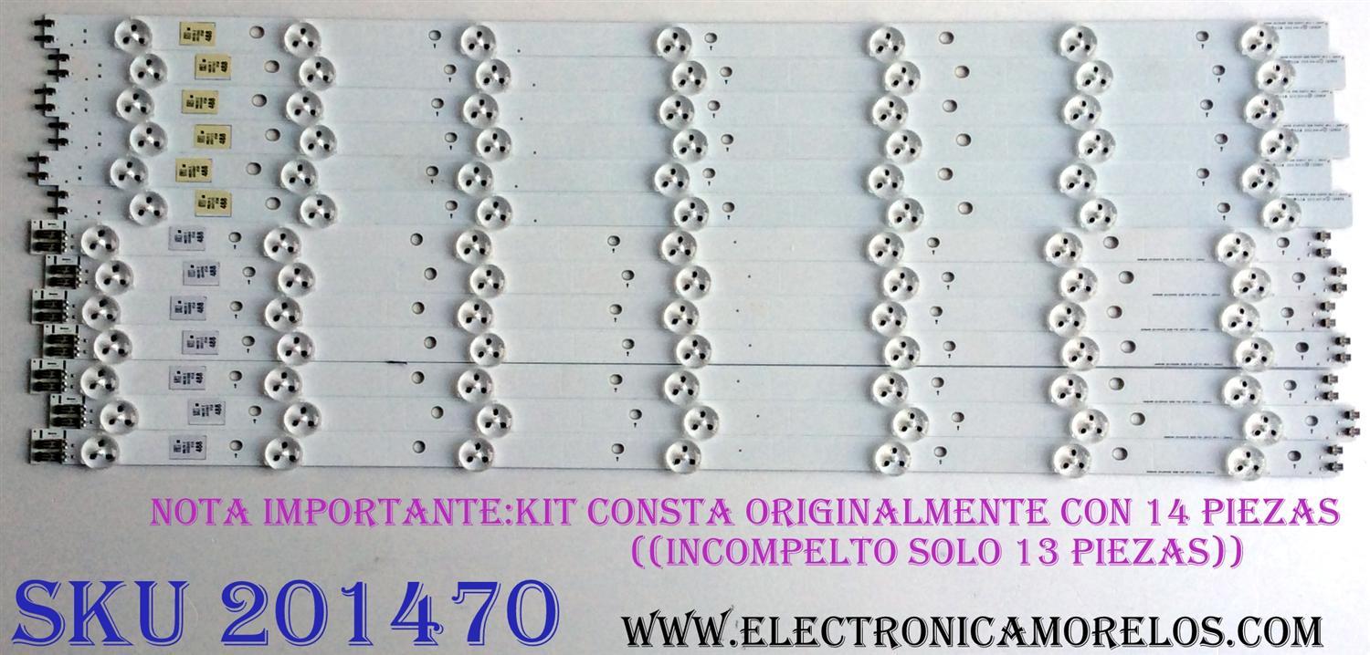 KIT DE LED´S PARA TV ((INCOMPLETO SOLO 13 PIEZAS)) / SAMSUNG 2012SVS55 3228 RIGHT07 REV1.1 120410 / SAMSUNG 2012SVS55 3228 FHD LEFT07 REV1.1 120410 / PANEL DE550CGM-C1 / MODELO UN55EH6001FXZA CH02