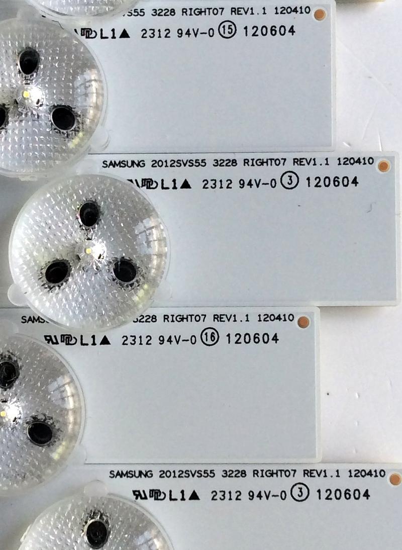 KIT DE LED´S PARA TV ((INCOMPLETO SOLO 13 PIEZAS)) / SAMSUNG 2012SVS55 3228 RIGHT07 REV1.1 120410 / SAMSUNG 2012SVS55 3228 FHD LEFT07 REV1.1 120410 / PANEL DE550CGM-C1 / MODELO UN55EH6001FXZA CH02 - Imagen 4